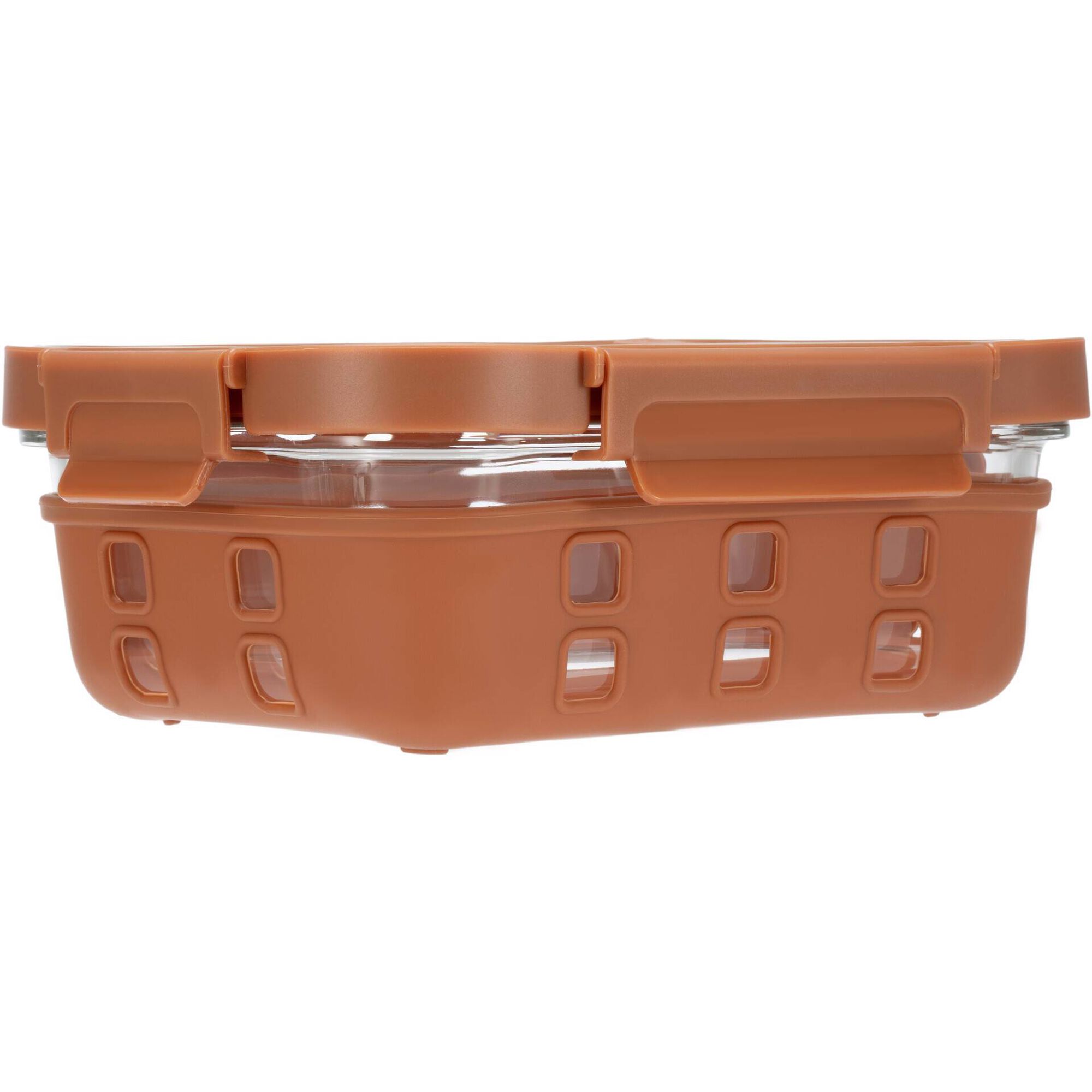 Caixa Herm&eacute;tica 1050ml Vidro e Silicone Tijolo Kasa