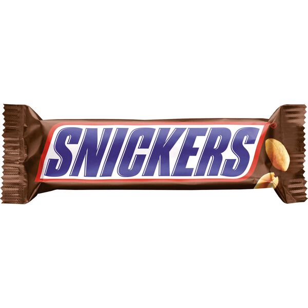 Snack de Chocolate com Amendoim e Caramelo Snickers