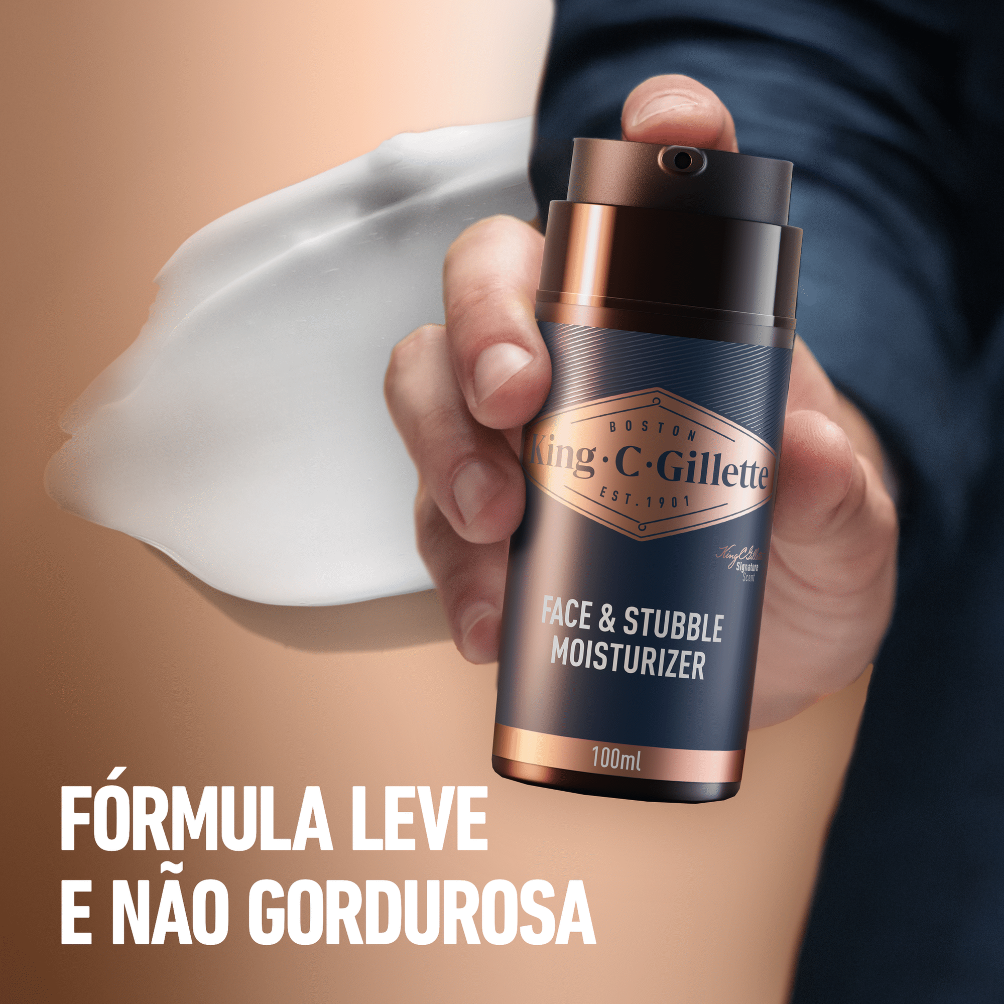 Creme de Rosto e Barba King C. Hidratante