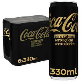 Refrigerante com G&aacute;s em Lata Cola Zero A&ccedil;&uacute;car Zero Cafe&iacute;na Coca-Cola
