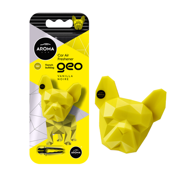 Ambientador Auto Encaixar Geo Dog Amarelo Baunilha Aroma Car