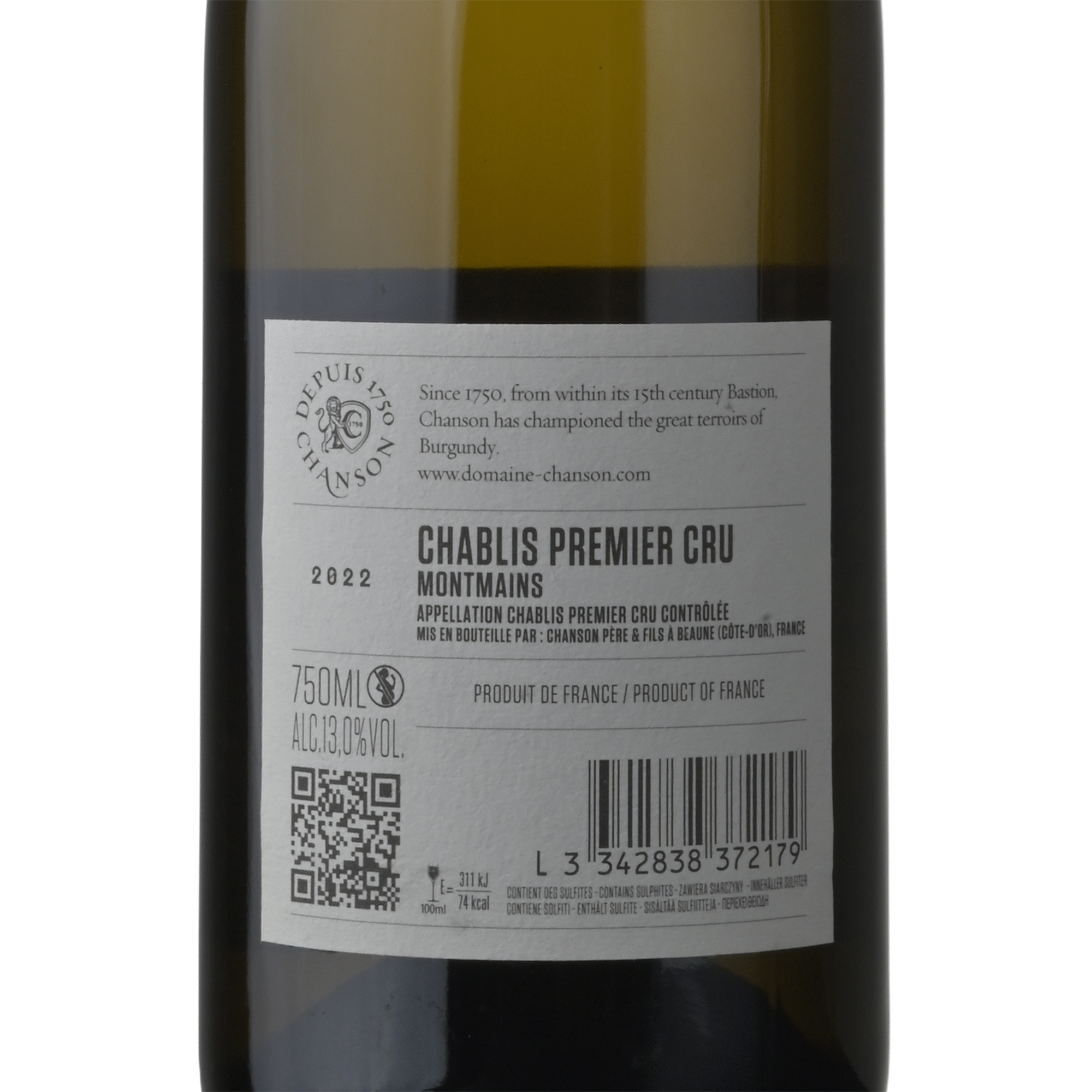 Chanson Chabli Premier Cru Montmains Vinho Branco