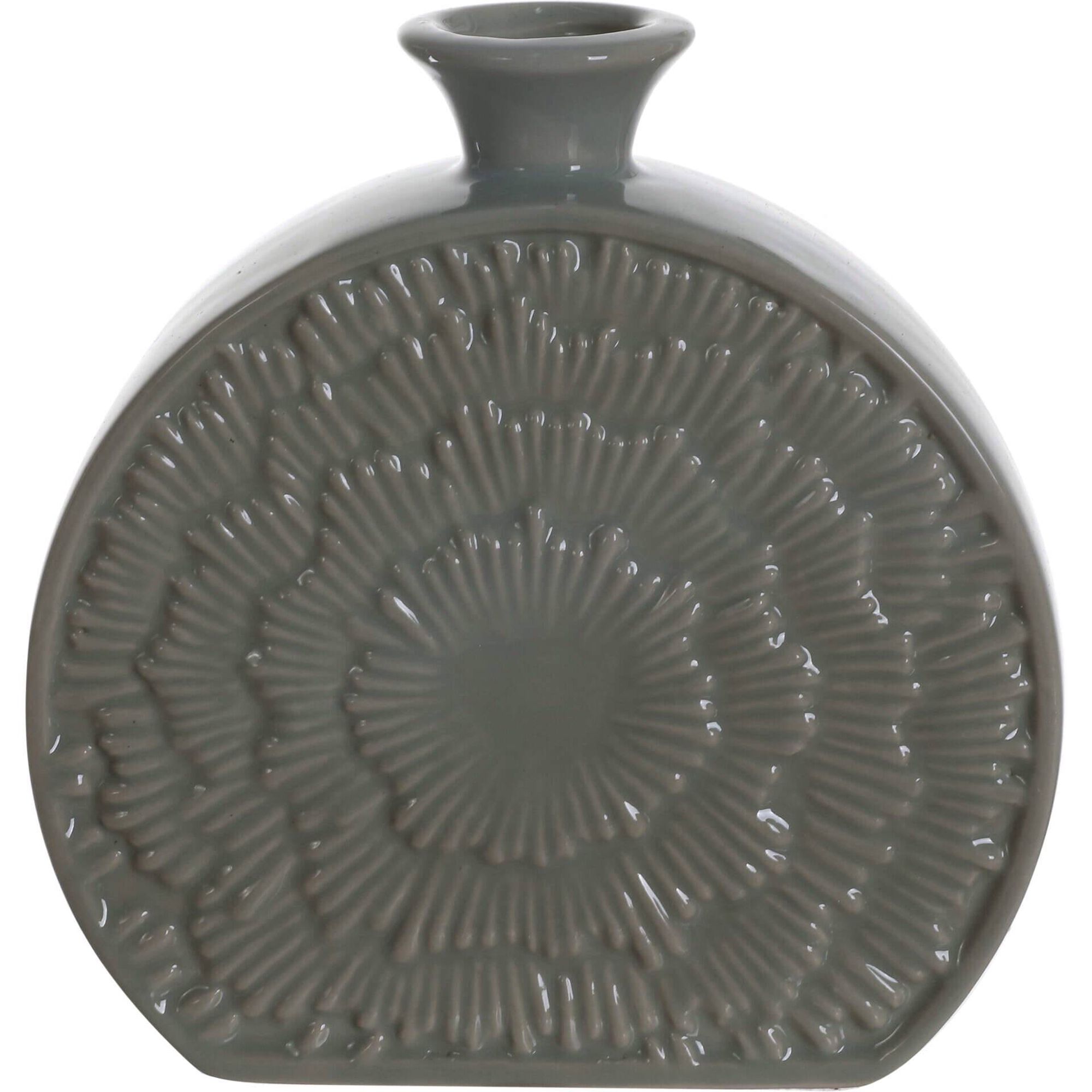 Jarra 15cm Redonda Trabalhada Branca