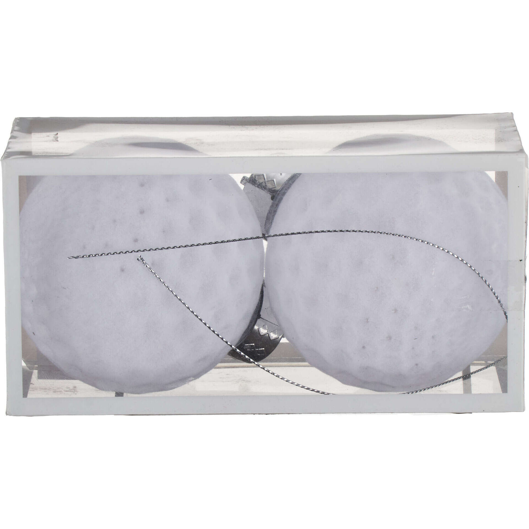 Conjunto 2 Bolas Veludo Relevo Brancas