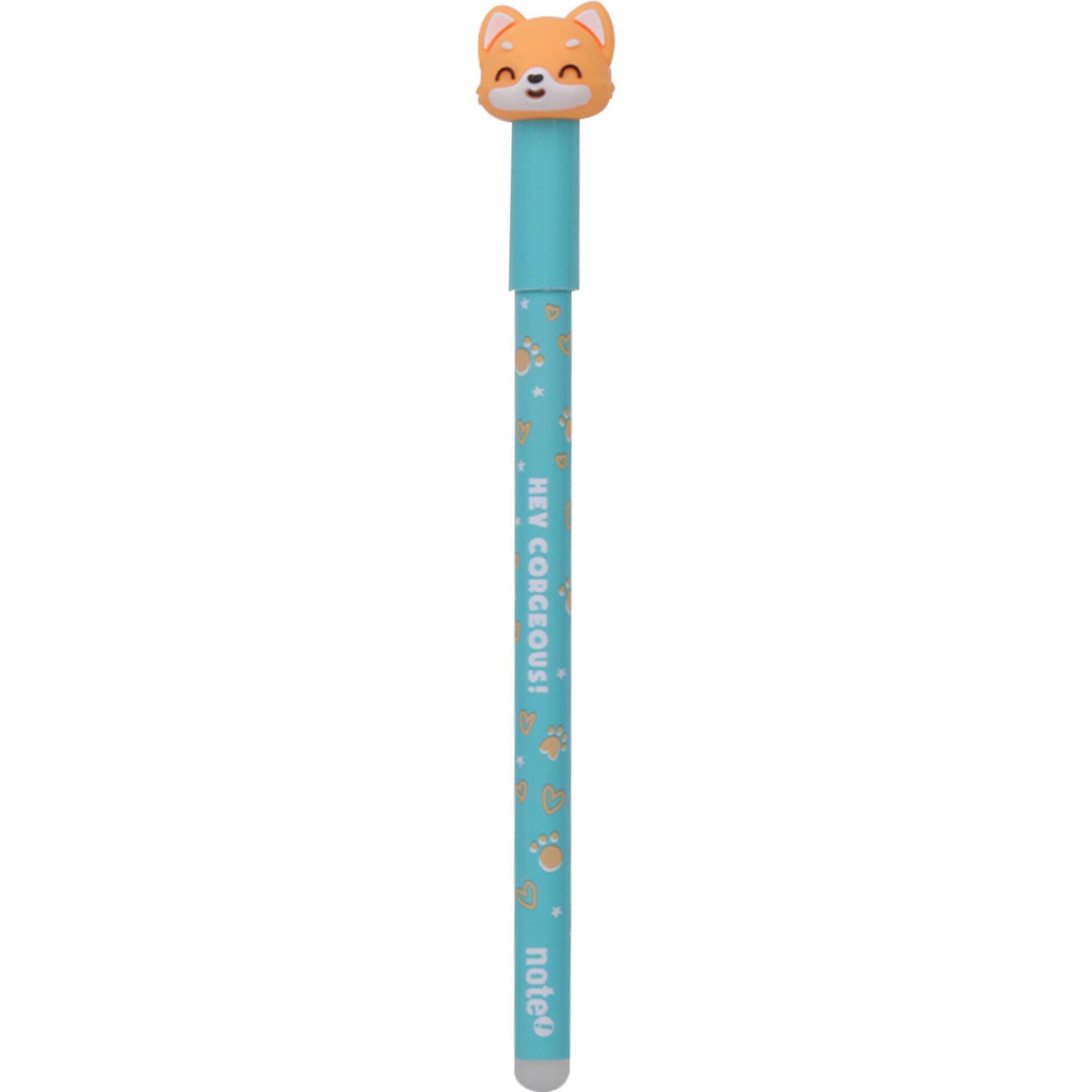 Conjunto 2 Esferogr&aacute;ficas Tinta Apag&aacute;vel Flor e C&atilde;o Note!