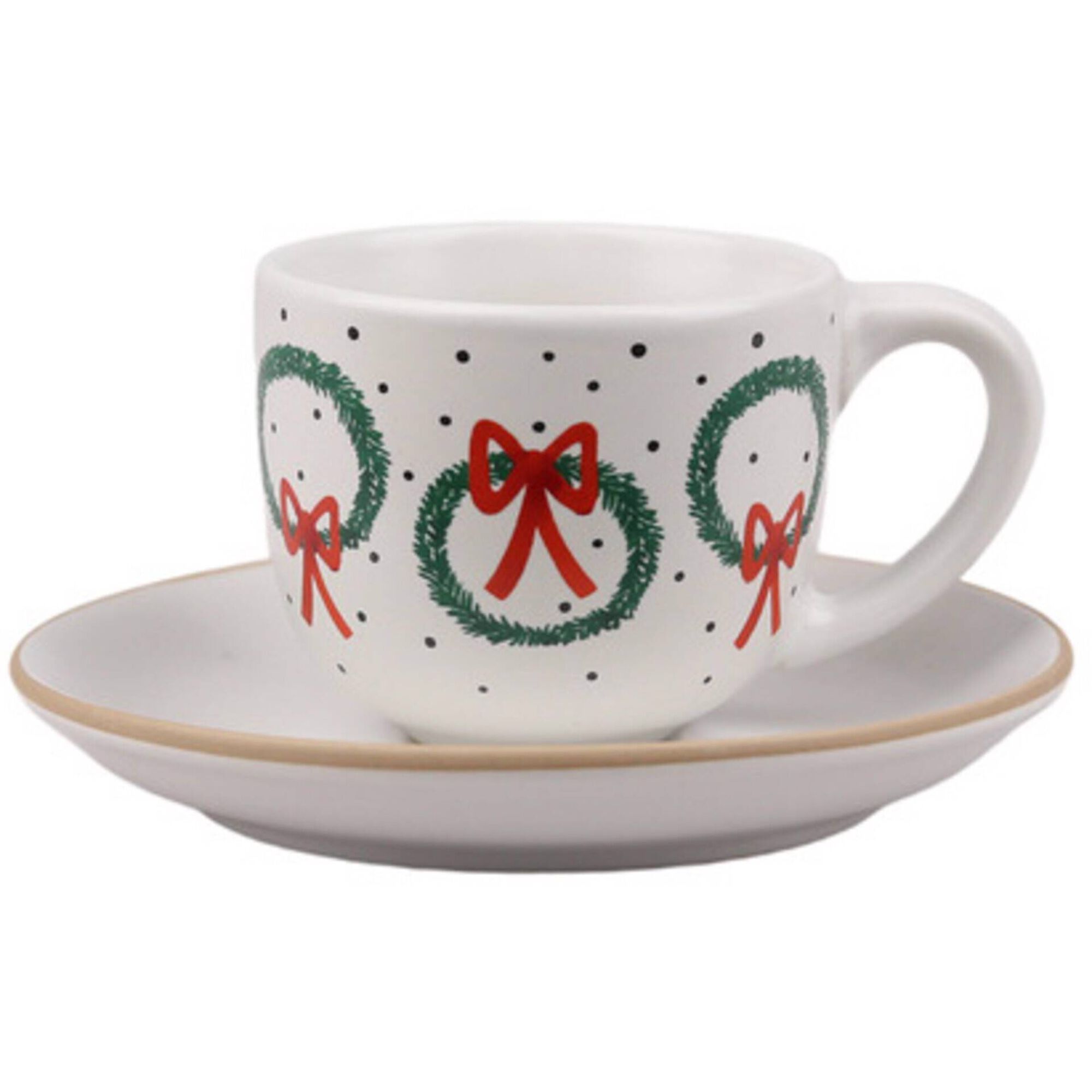 Conjunto 4 Ch&aacute;venas 100ml Natal Kasa