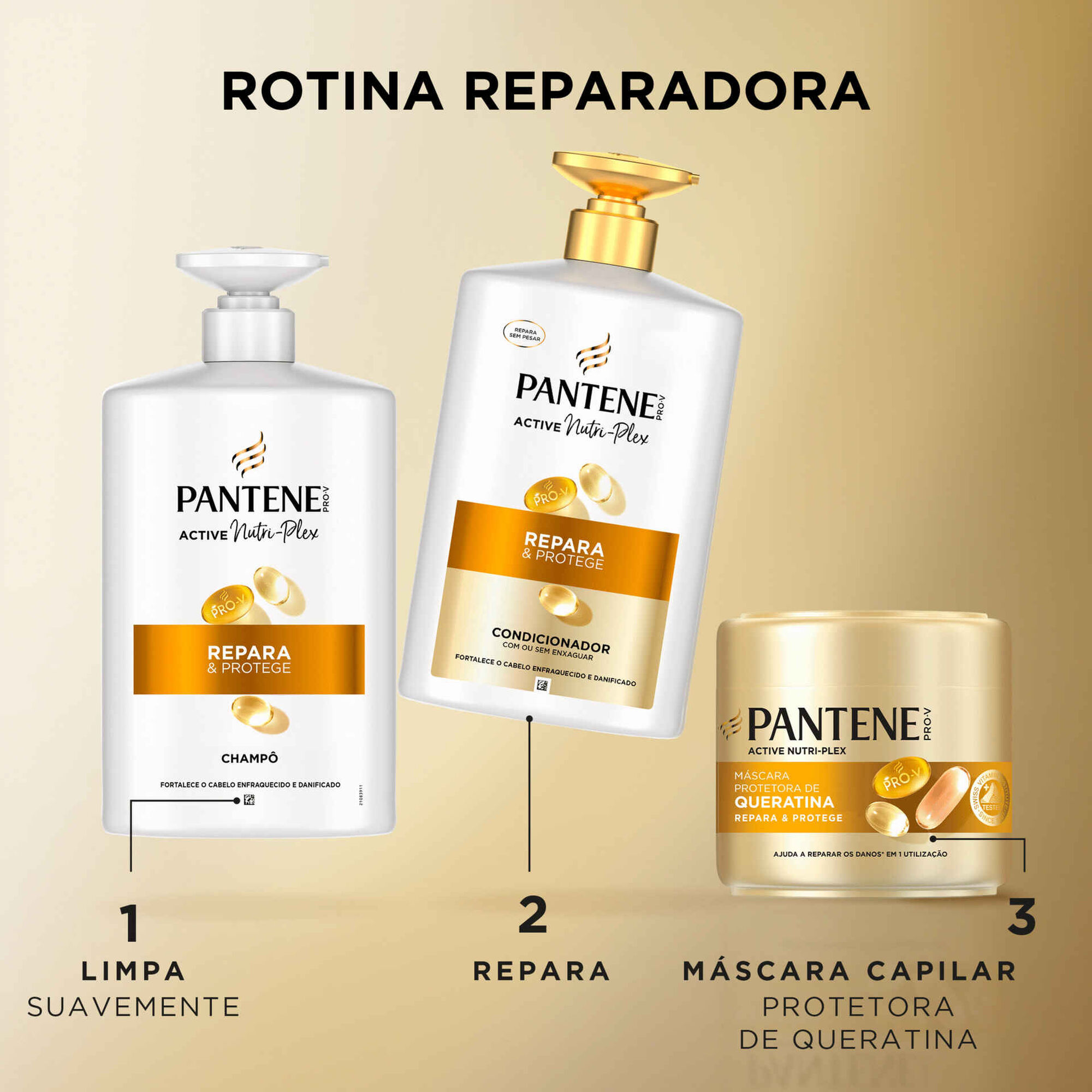 Champ&ocirc; Pro-V Active Nutri-Plex Repara e Protege Pantene