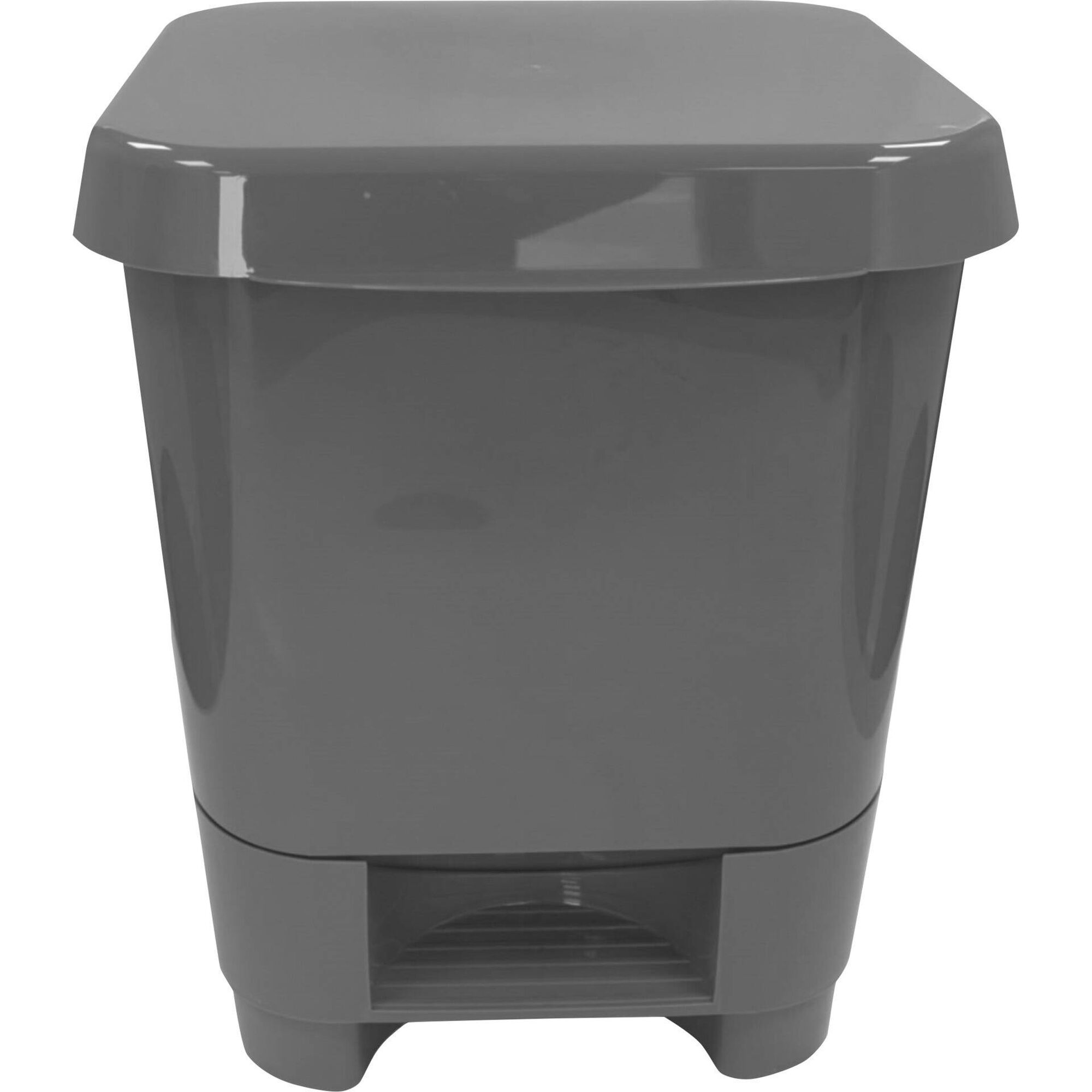 Balde Lixo com Pedal Pl&aacute;stico Cinza