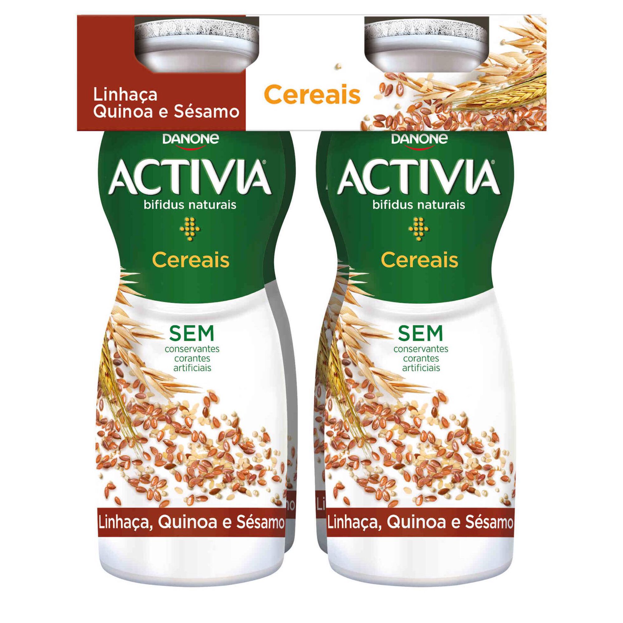Iogurte Líquido Bifidus Probióticos Linhaça, Quinoa e Sésamo Activia Iogurte Líquido Bifidus Probióticos Linhaça, Quinoa e Sésamo Activia