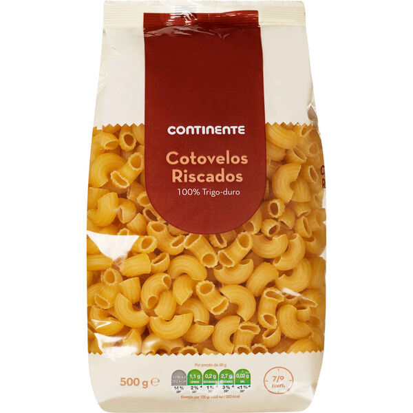 Massa Cotovelos Riscados Continente