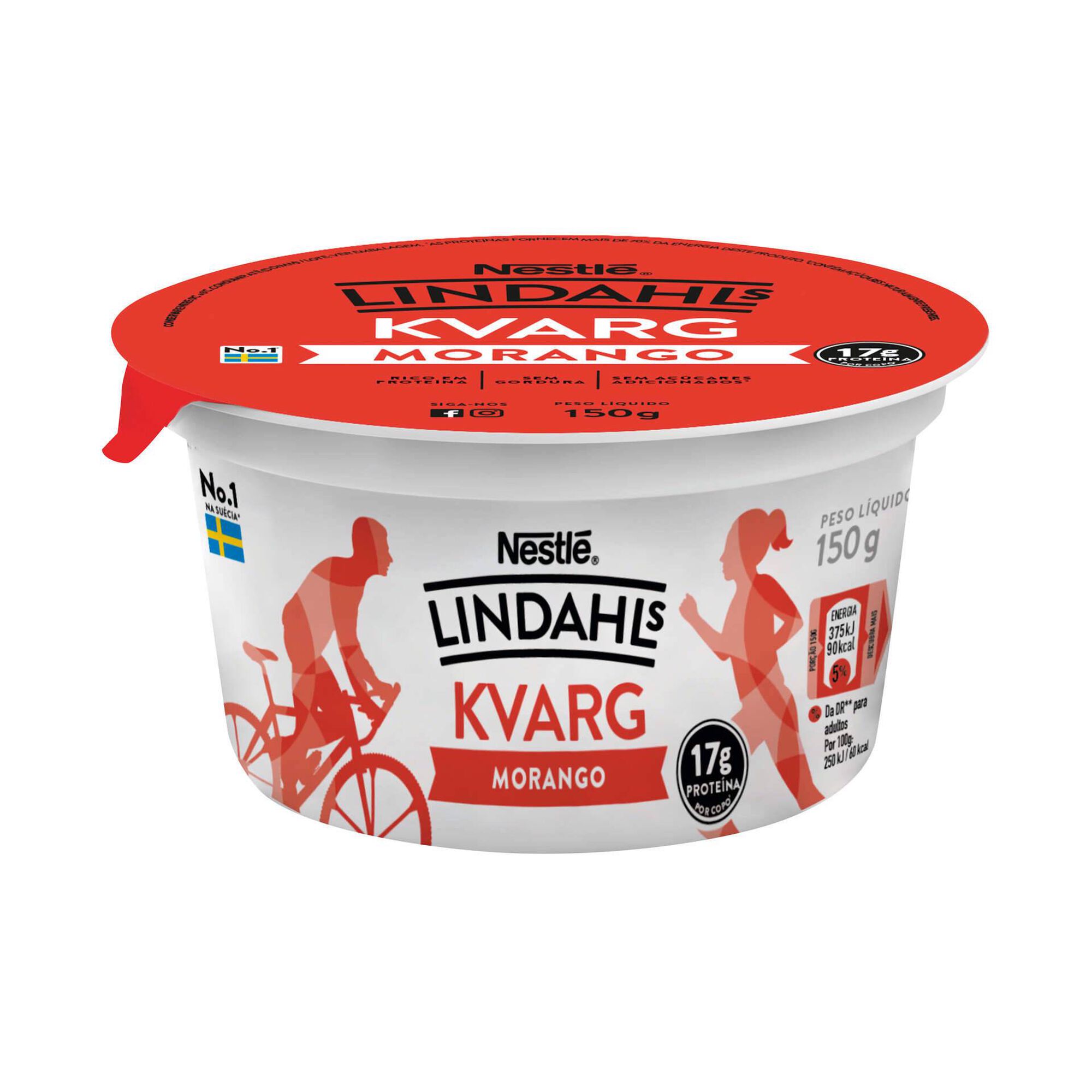 Iogurte Sólido Proteína Kvarg Morango Iogurte Sólido Proteína Kvarg Morango