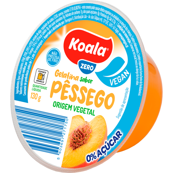 Gelatina Pronta Vegetal Pêssego Koala