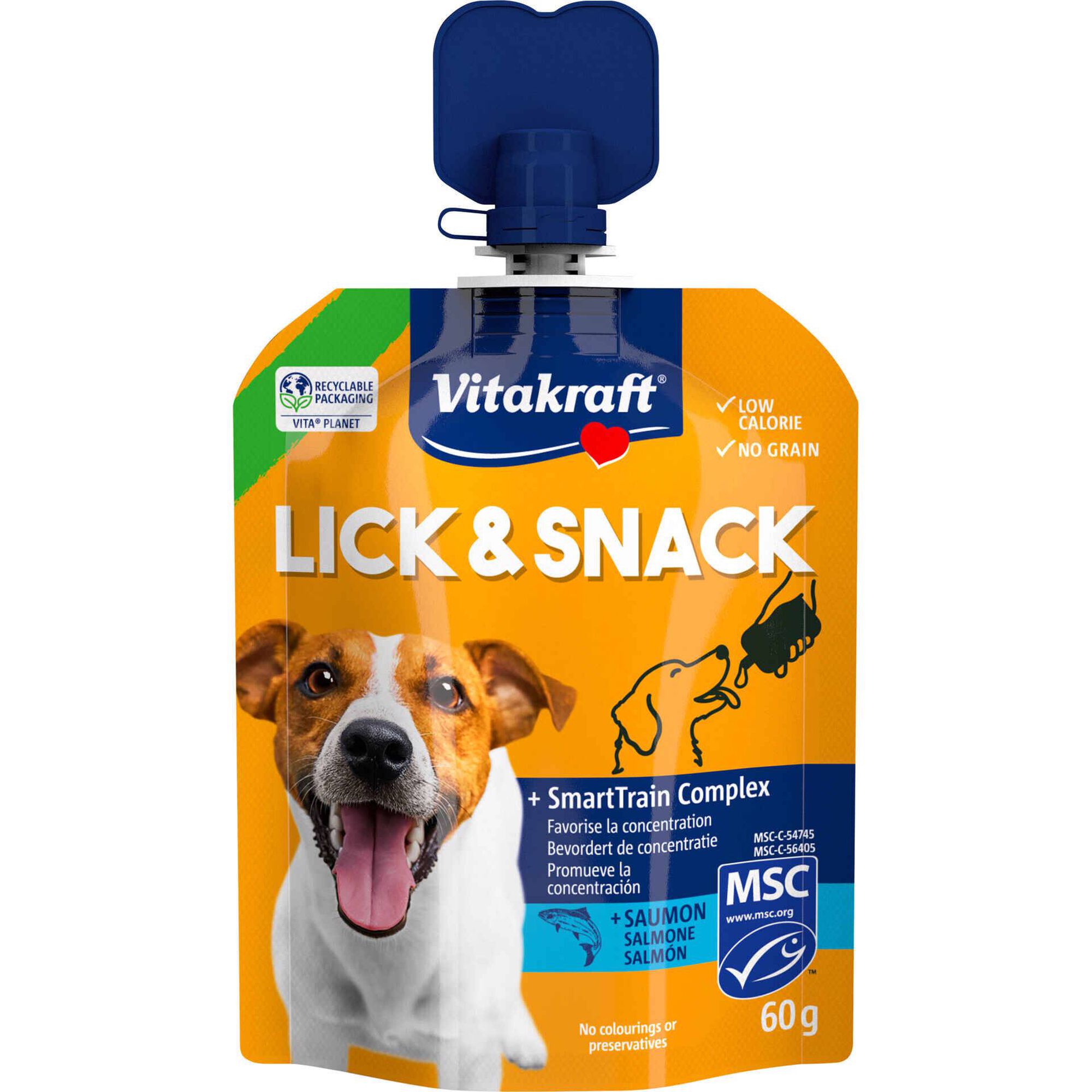 Snack para C&atilde;o Lick&Snack Cremoso Salm&atilde;o Vitakraft