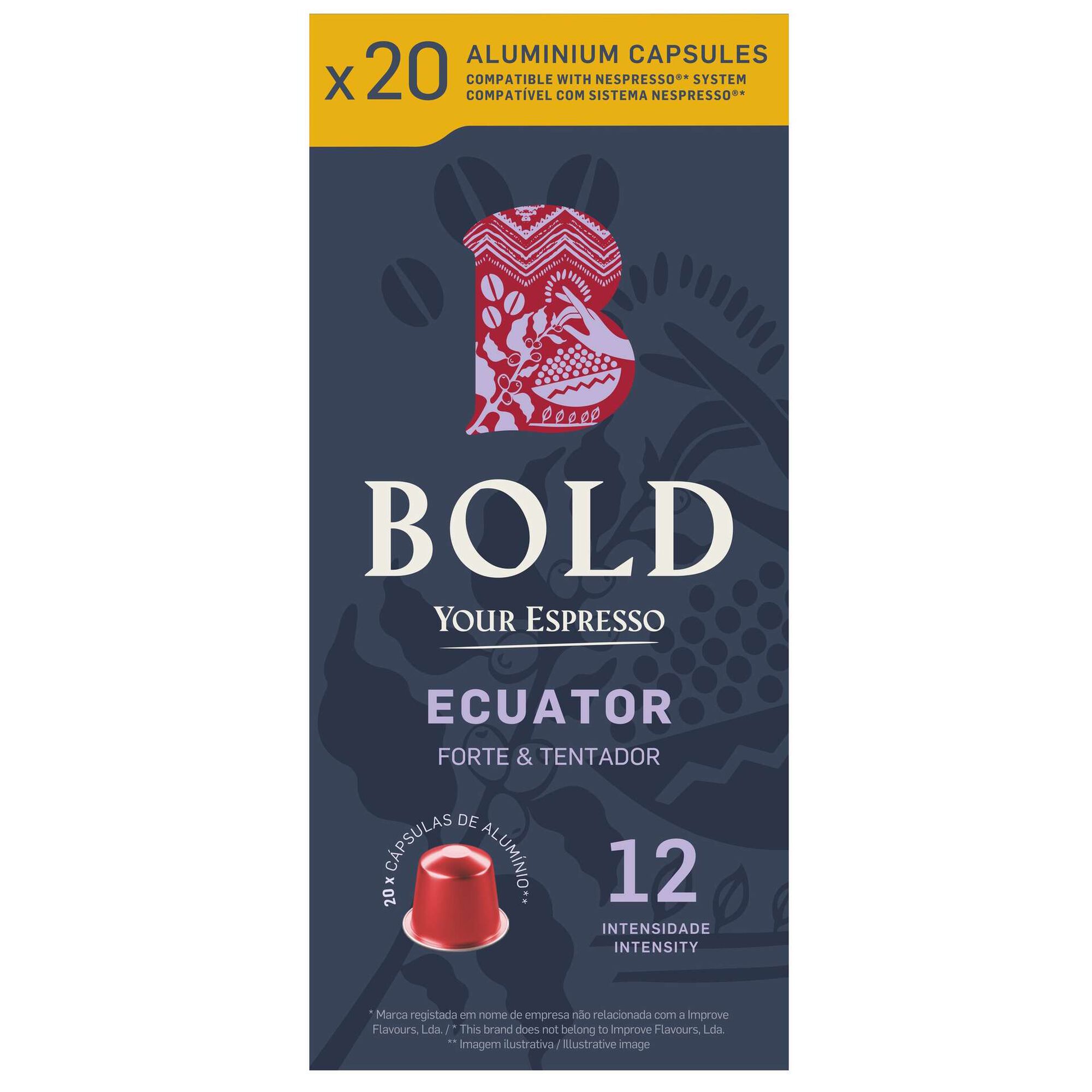 C&aacute;psulas de Caf&eacute; Ecuator Int 12 Bold