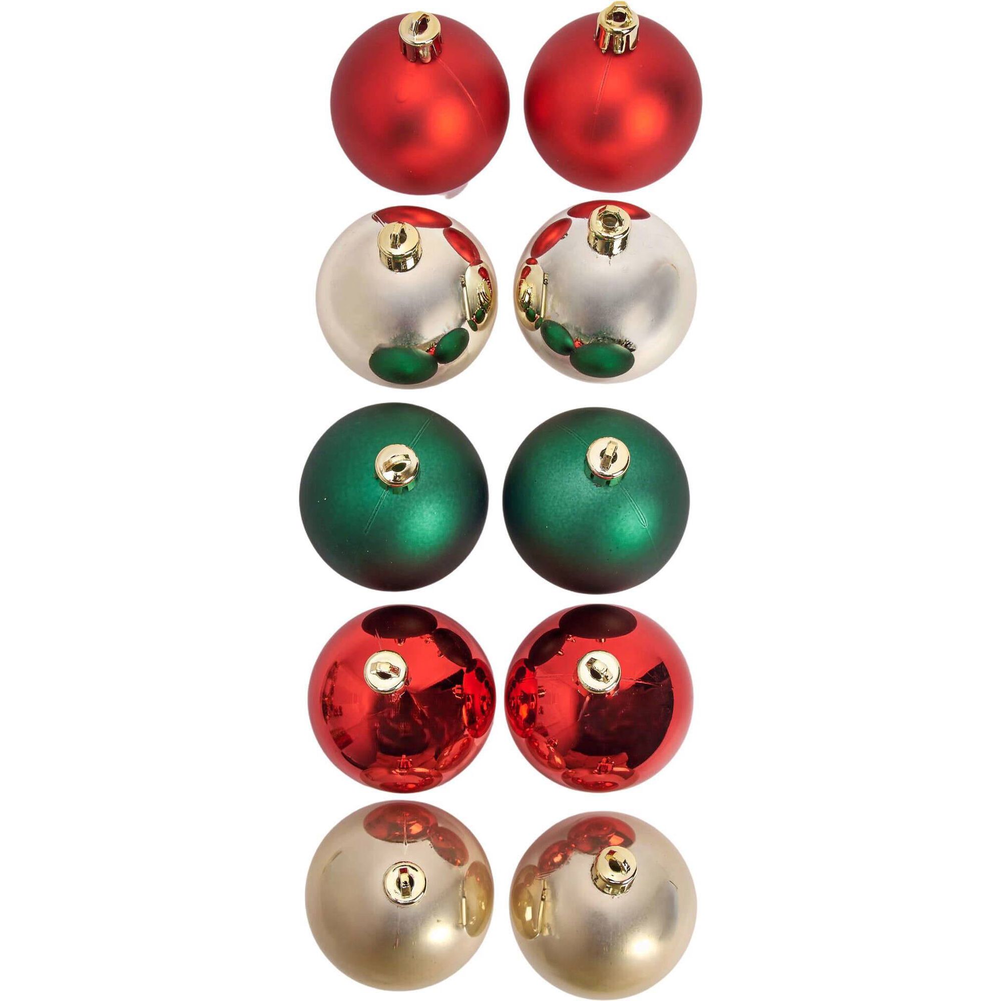 Conjunto 10 Bolas de Natal Tradicional Kasa