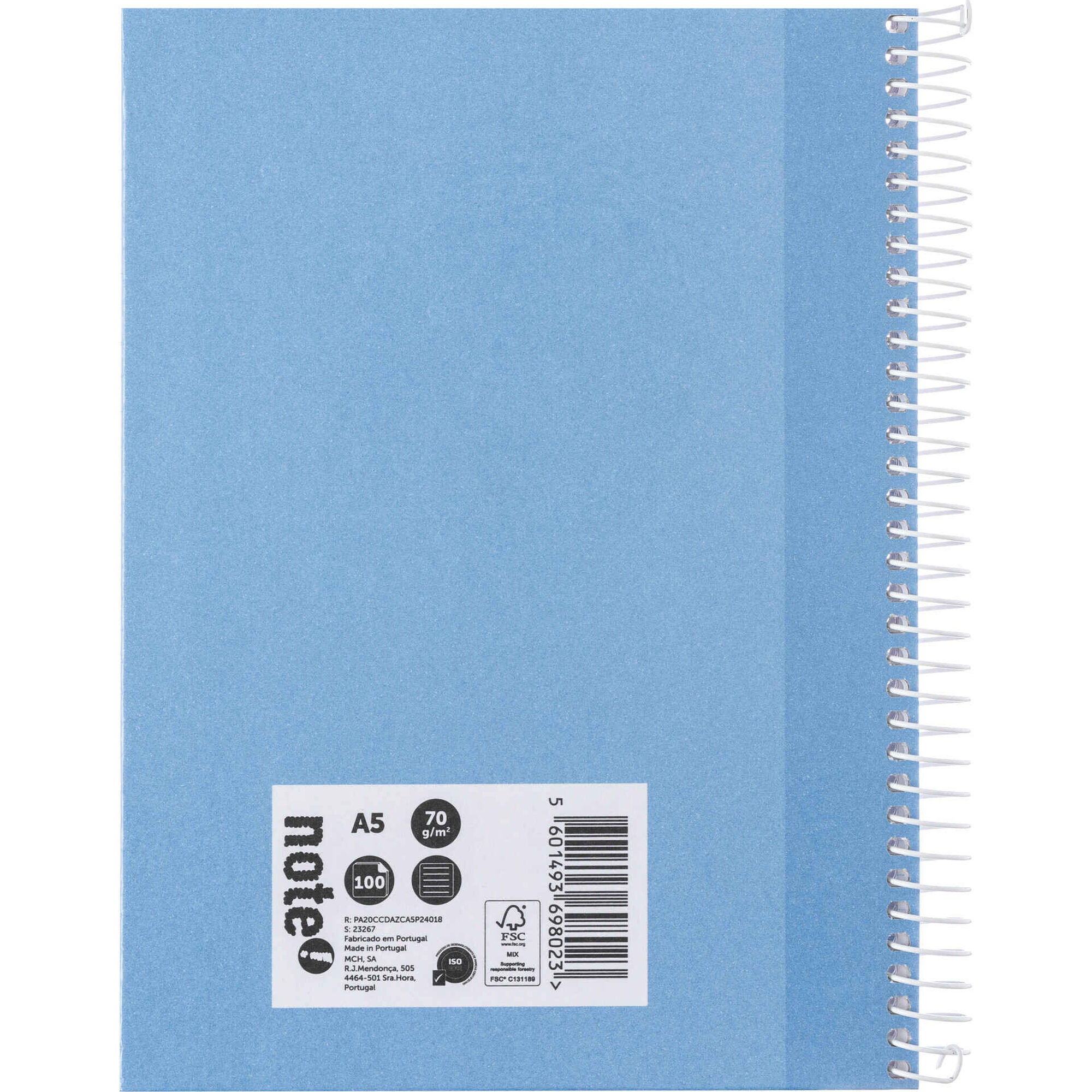 Caderno Espiral A5 Pautado