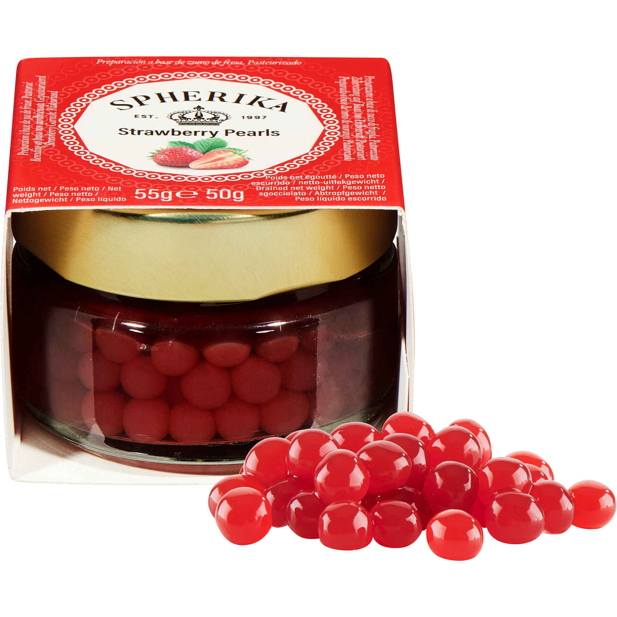 P&eacute;rolas de Morango Spherika