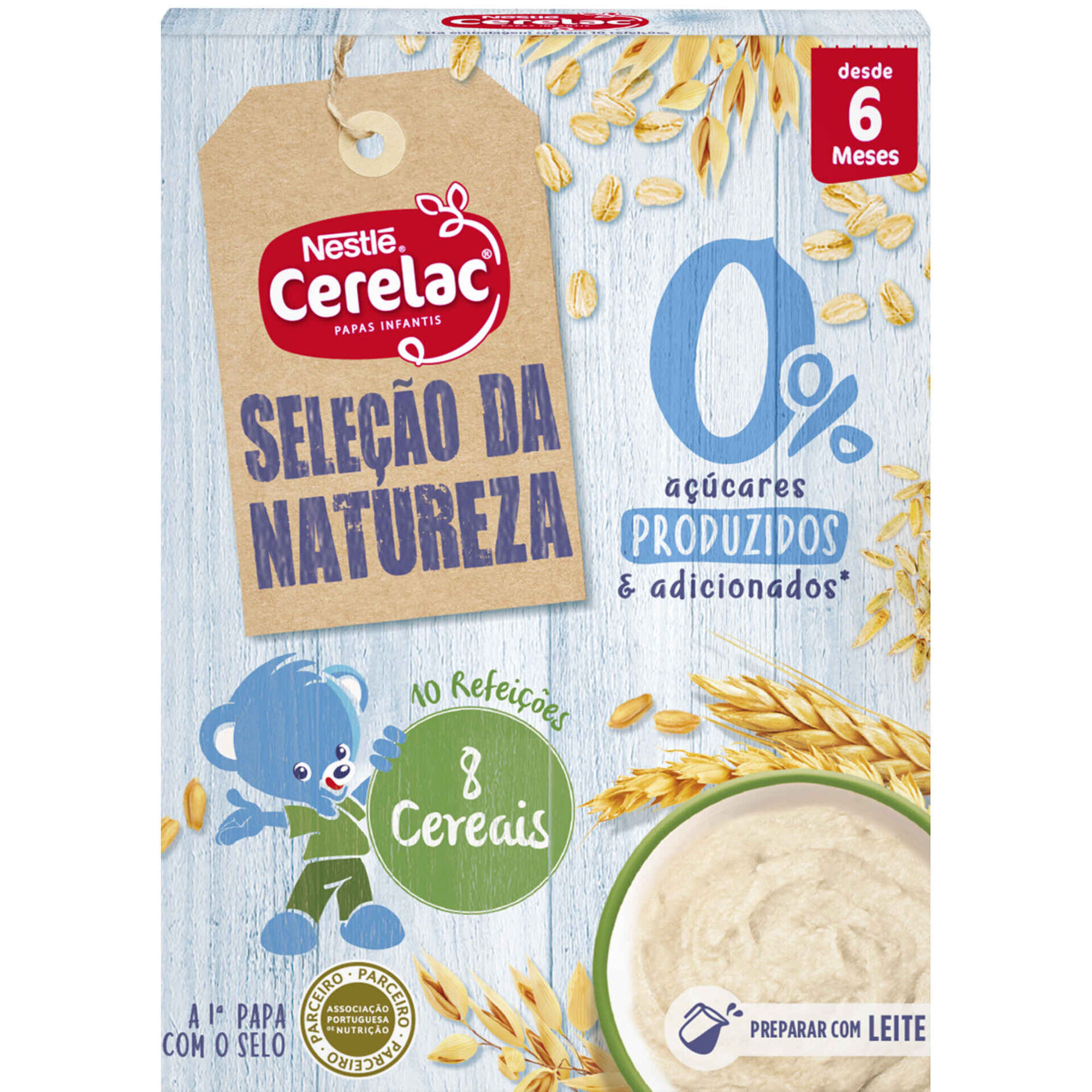 Papa Infantil Não Láctea 8 Cereais sem Açúcar +6M Papa Infantil Não Láctea 8 Cereais sem Açúcar +6M