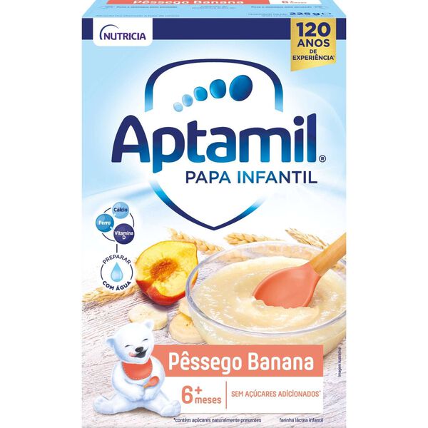 Papa Infantil Farinha Láctea Pêssego e Banana +6M Aptamil