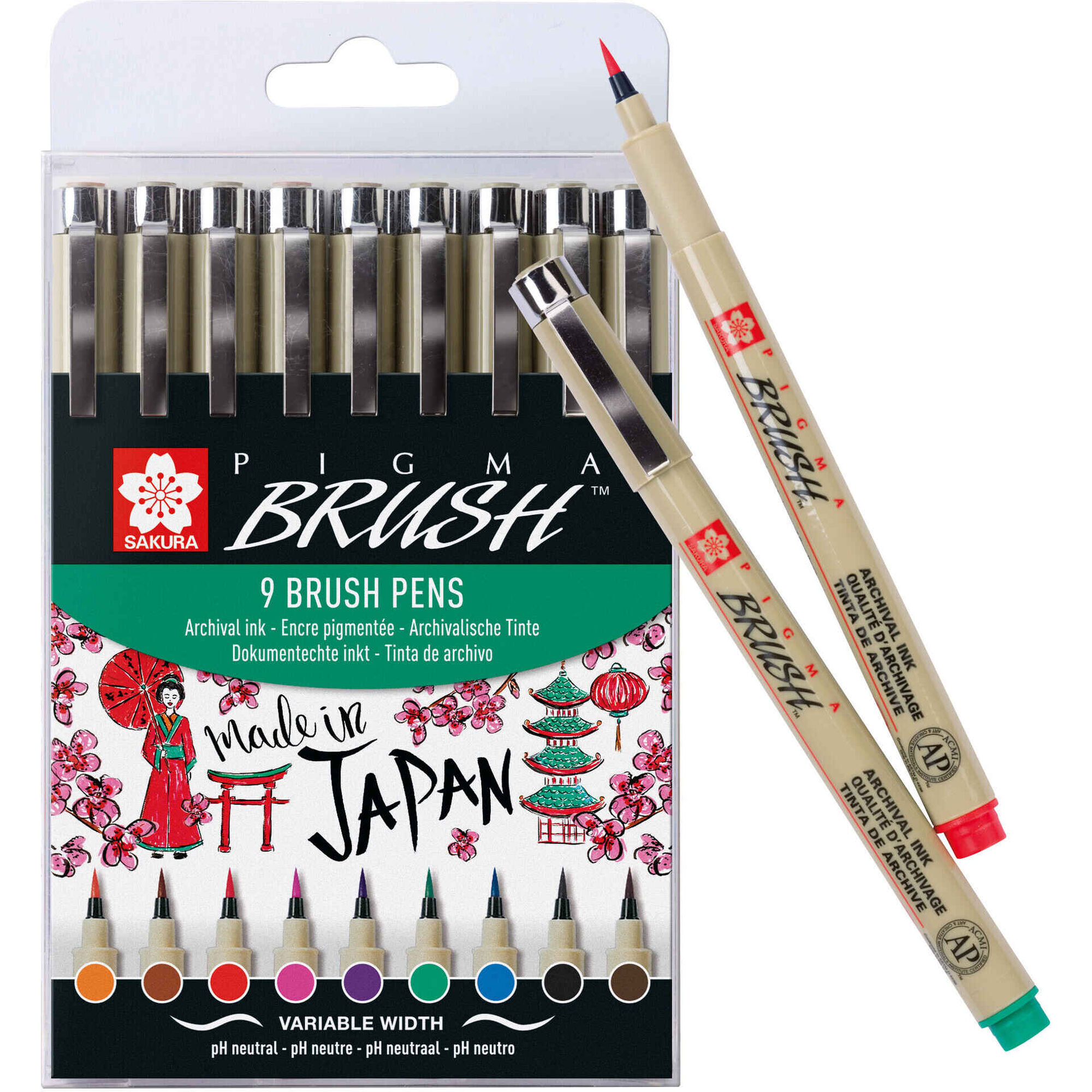 Marcadores Pigma Brush Ponta Pincel Sakura