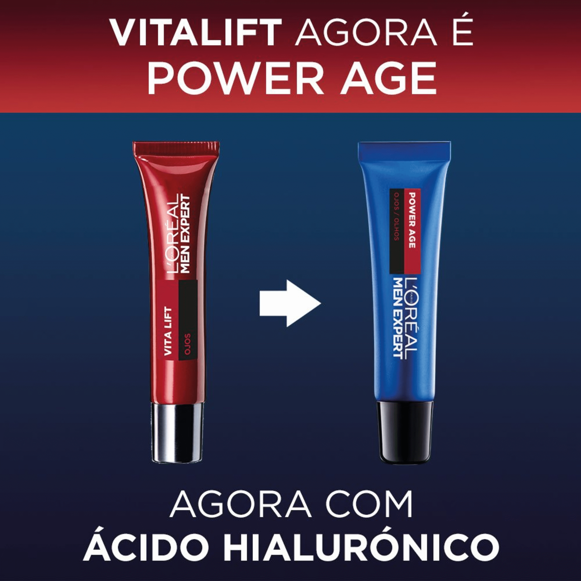 Creme Contorno de Olhos Power Age L'Or&eacute;al Paris Men Expert