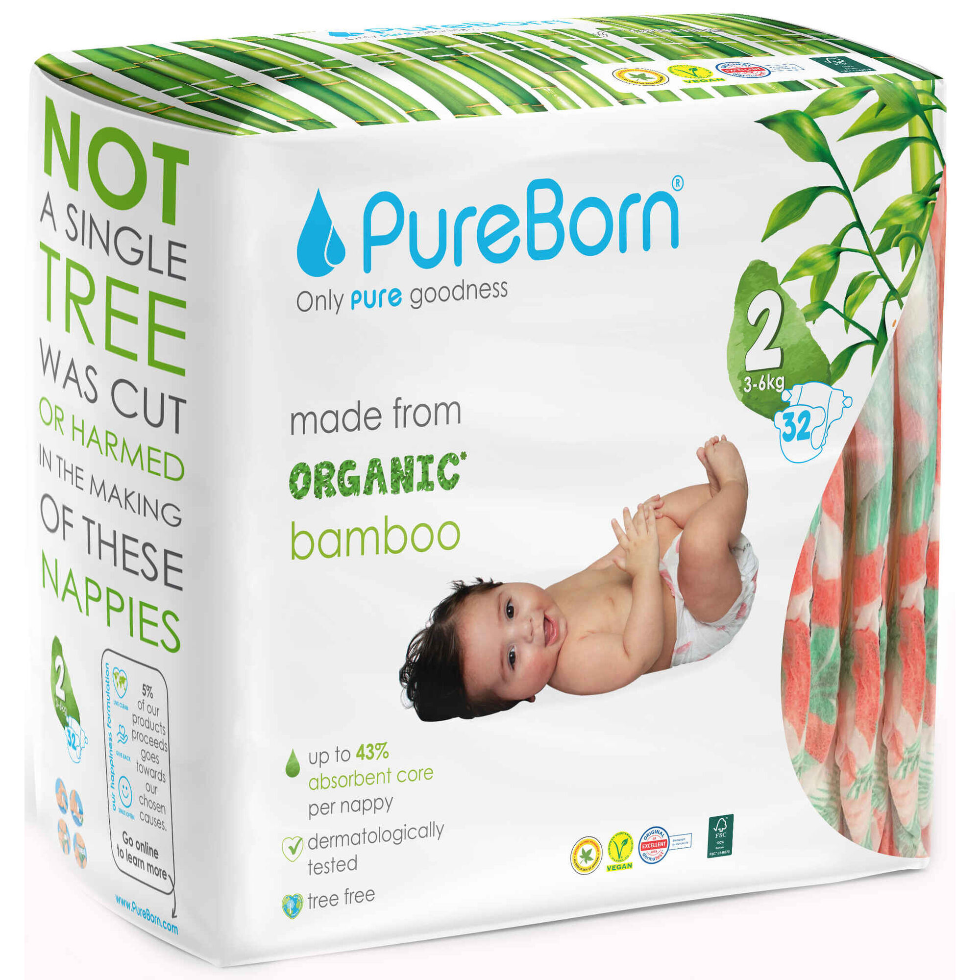 Fraldas Bamboo 3-6kg T2