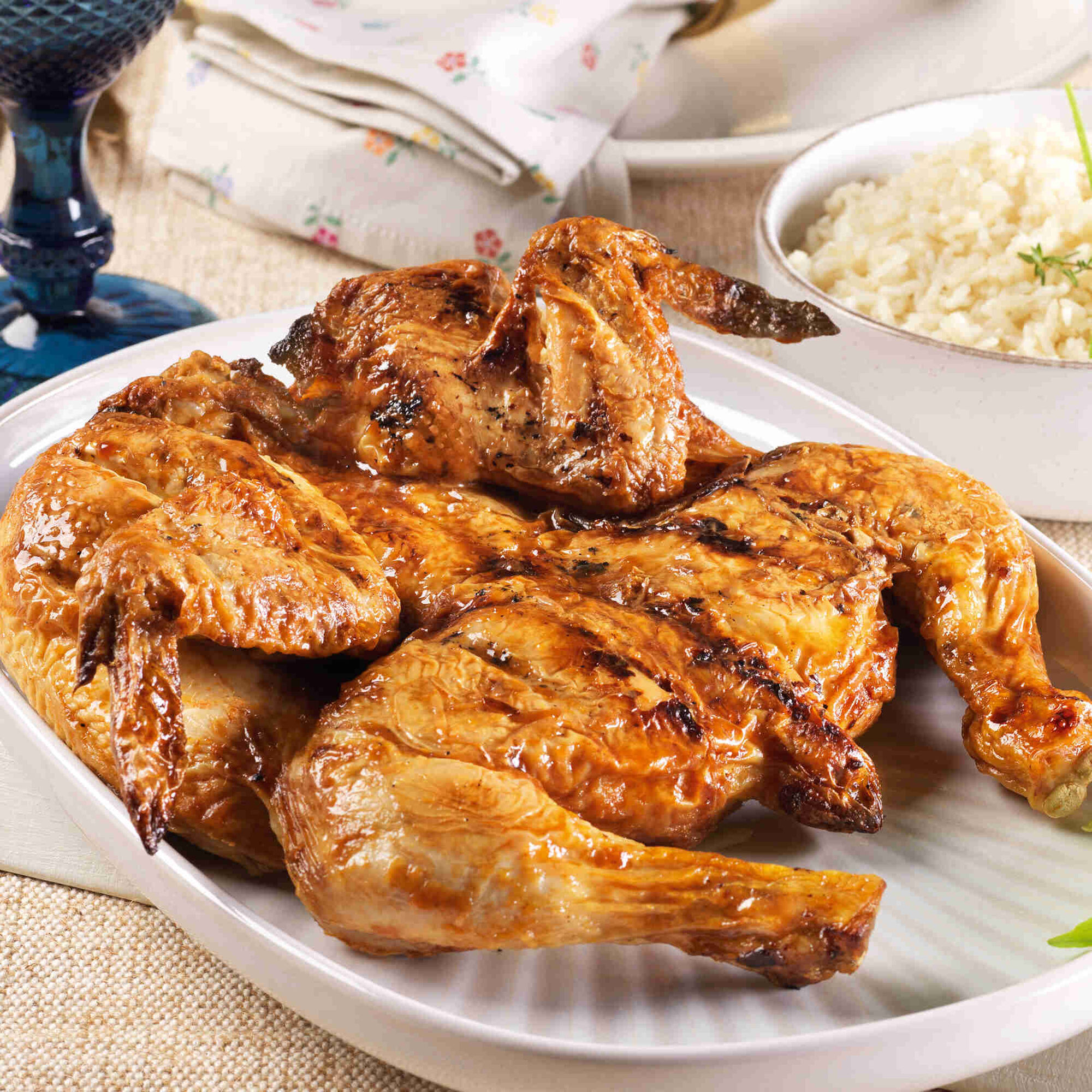 Menu Frango Assado + Arroz Branco
