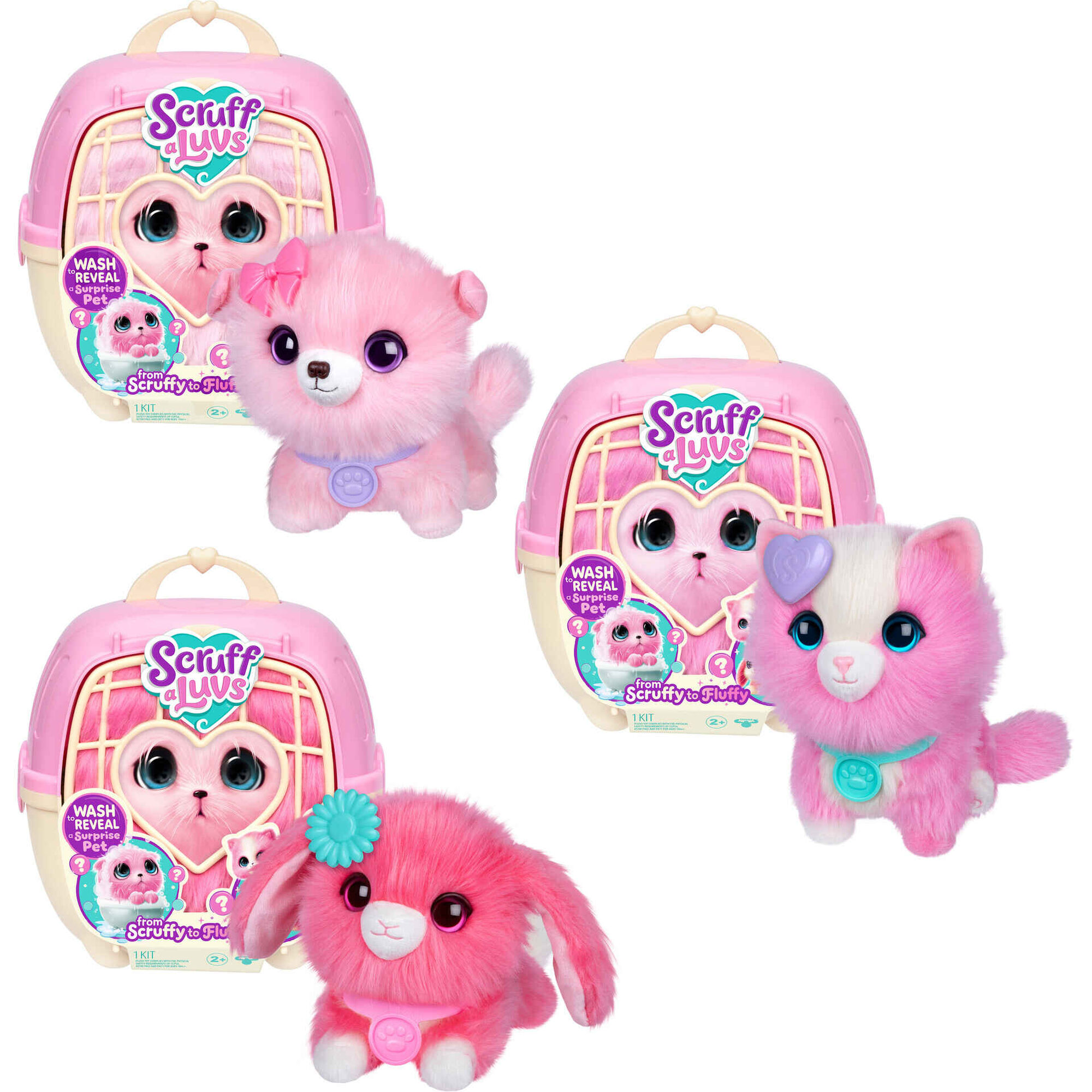 Peluche ScruffaLuv Pet Scruff Rosa (vários modelos)