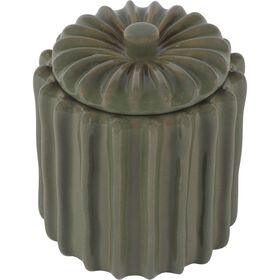 Caixa Cer&acirc;mica Canelada Verde Kasa