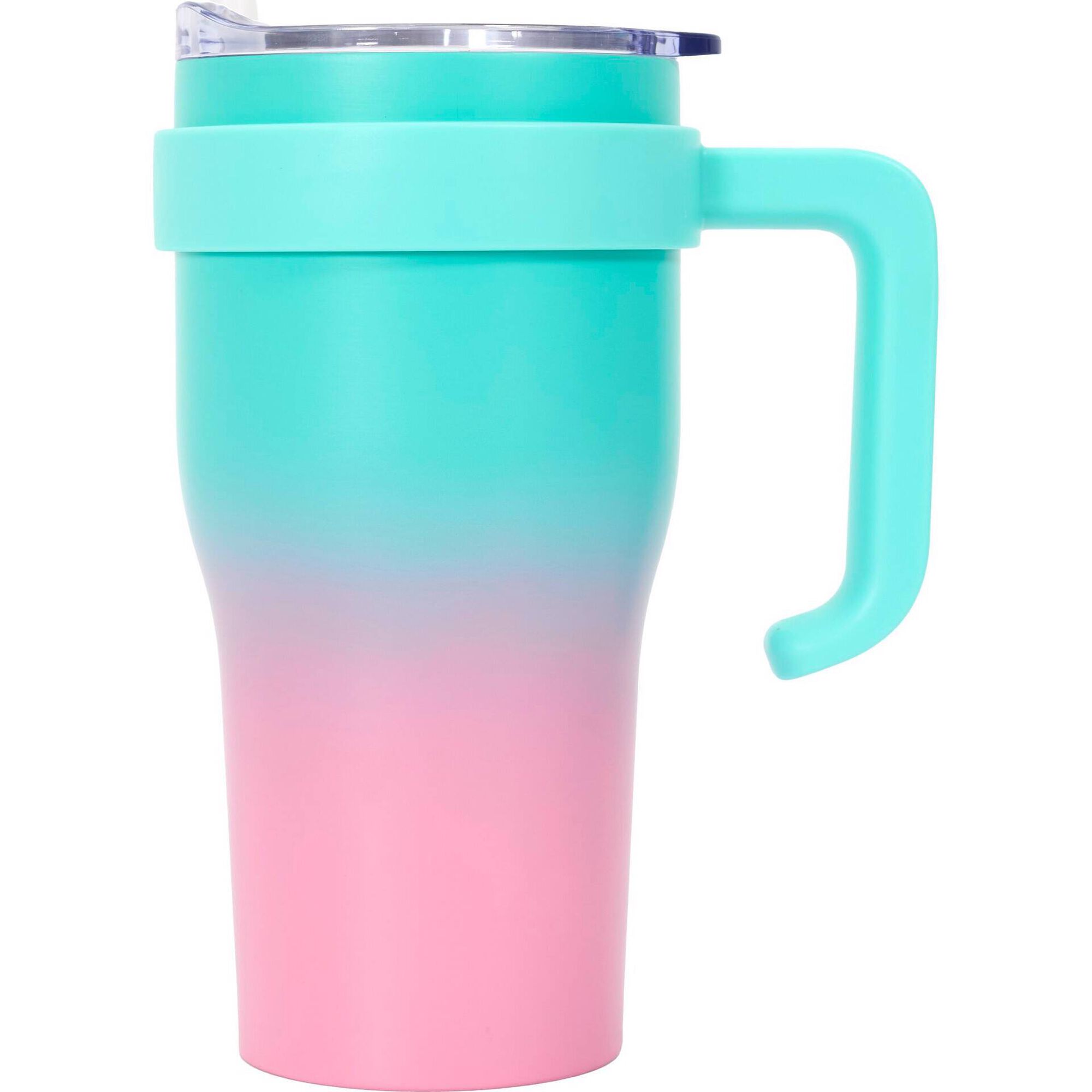 Caneca Térmica 600ml Azul e Rosa Aço Inoxidável Caneca Térmica 600ml Azul e Rosa Aço Inoxidável