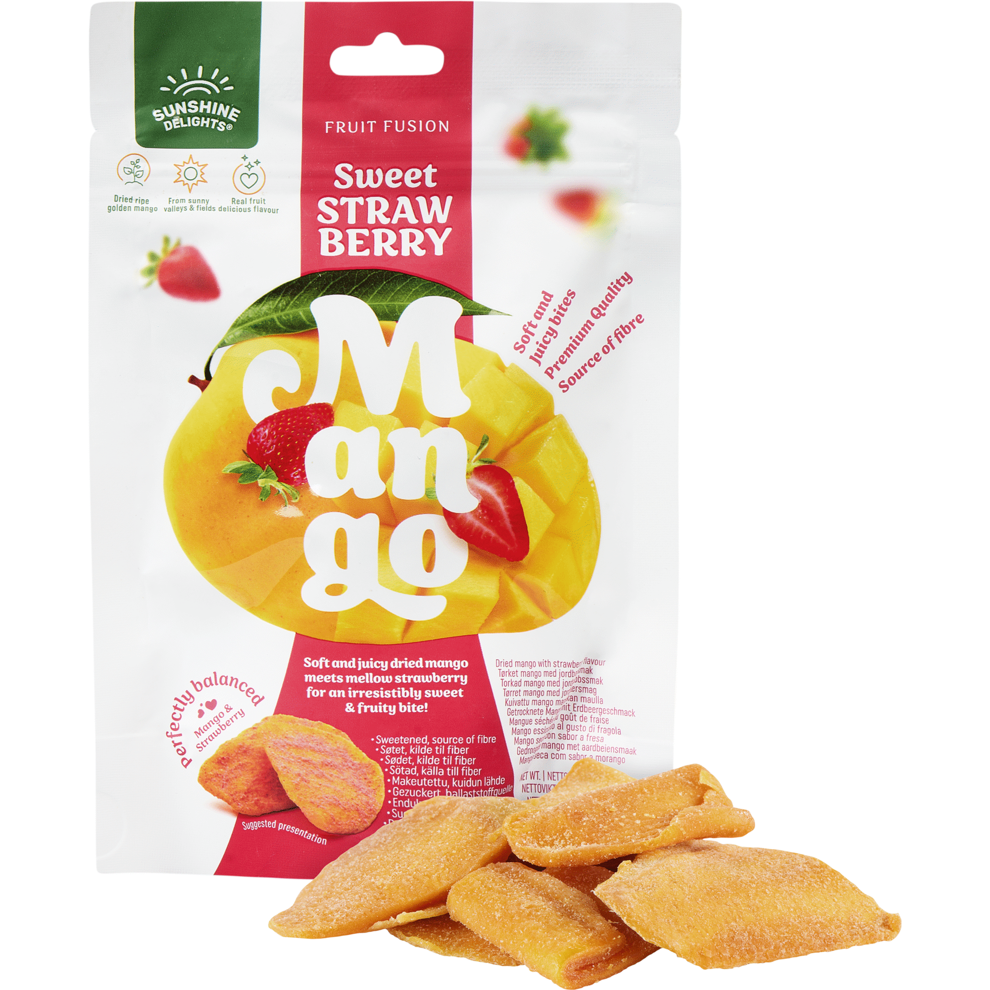 Manga Seca com Sabor a Morango Sunshine Delights