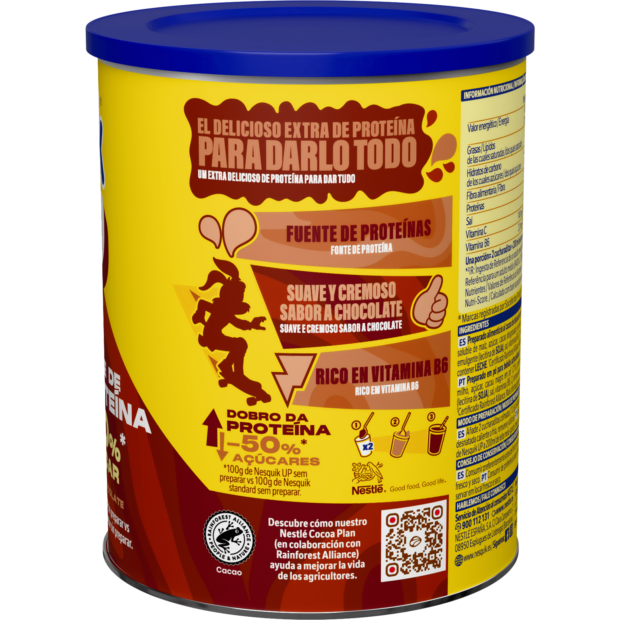 Bebida de Chocolate Sol&uacute;vel Prote&iacute;na -50% A&ccedil;&uacute;car sem Gl&uacute;ten Nesquik