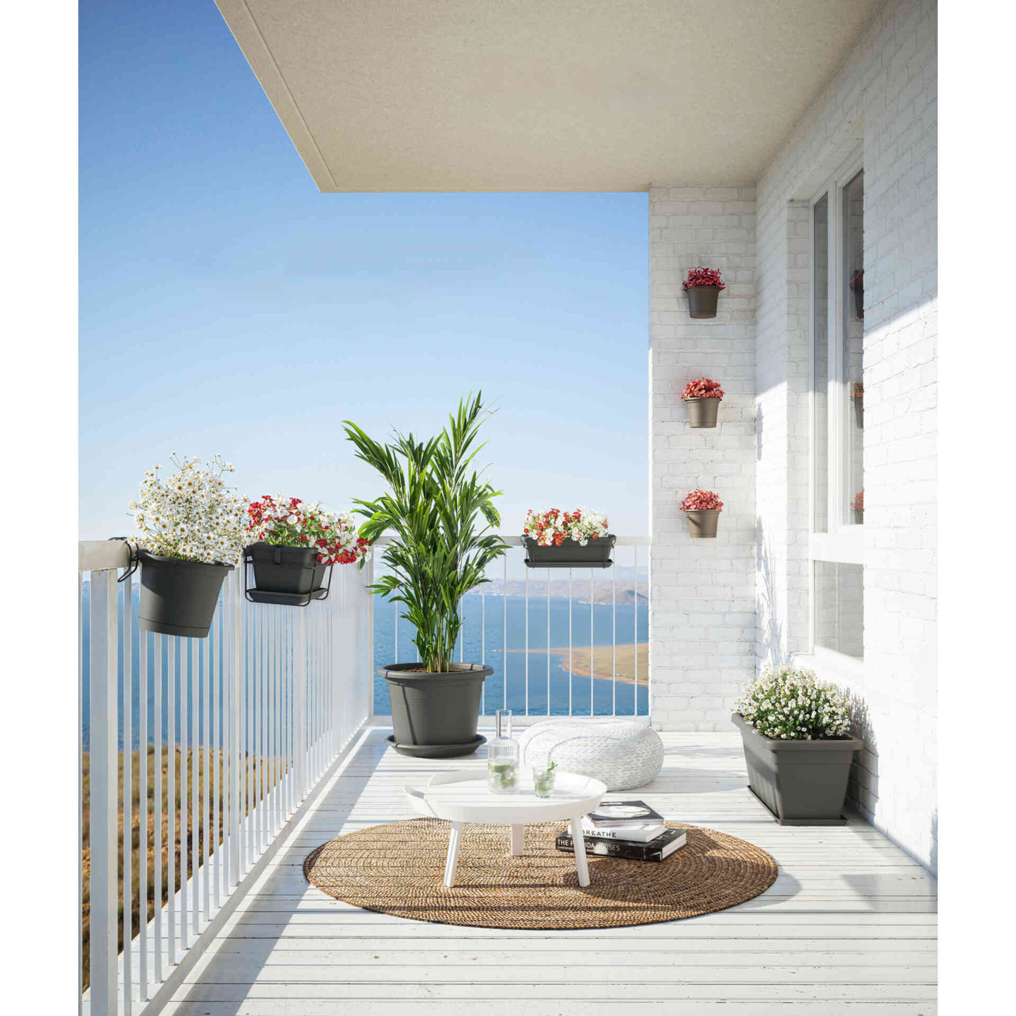 Vaso Redondo Plástico 25cm Terracota