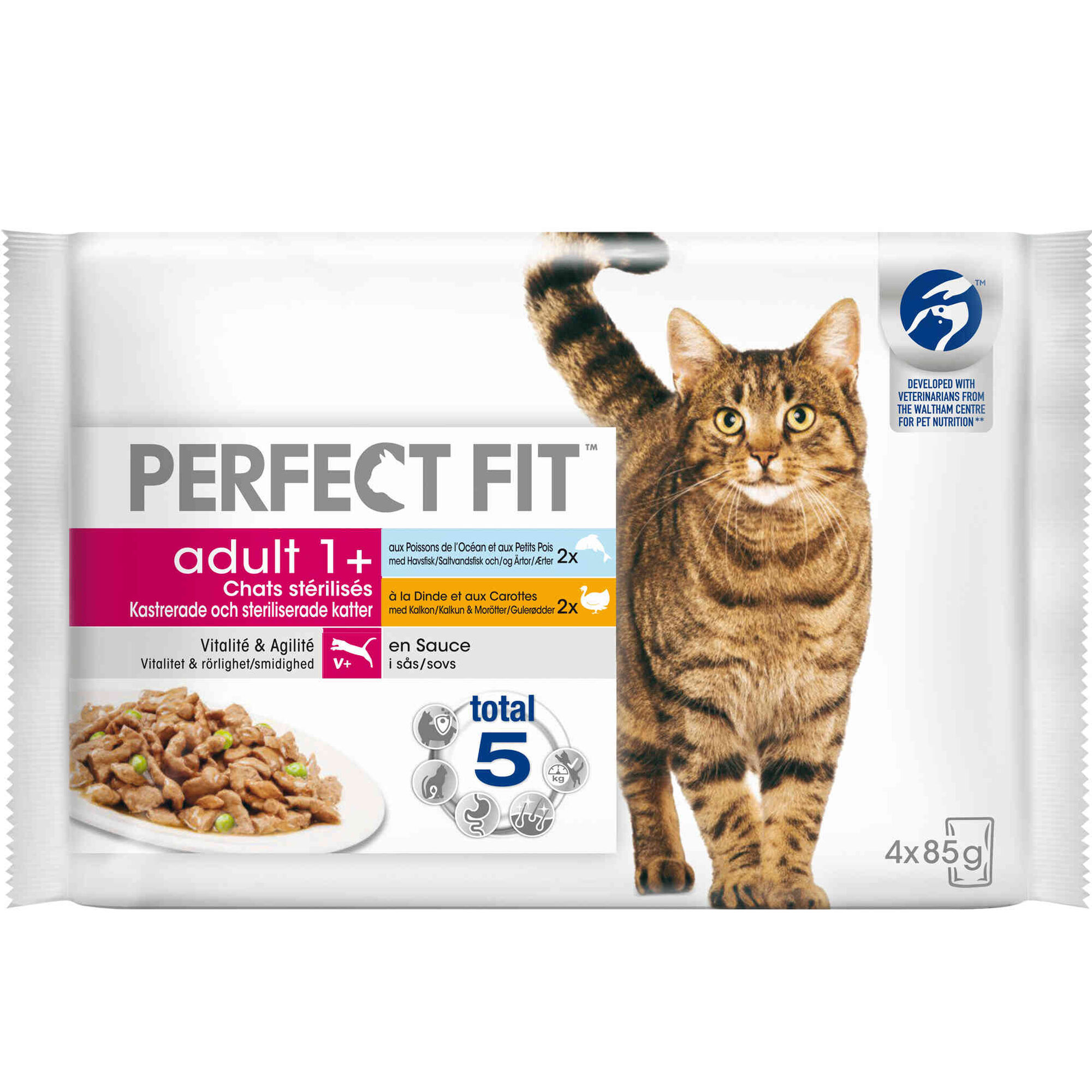 Comida Húmida para Gato Adulto Esterilizado Peixe e Peru Saquetas Comida Húmida para Gato Adulto Esterilizado Peixe e Peru Saquetas