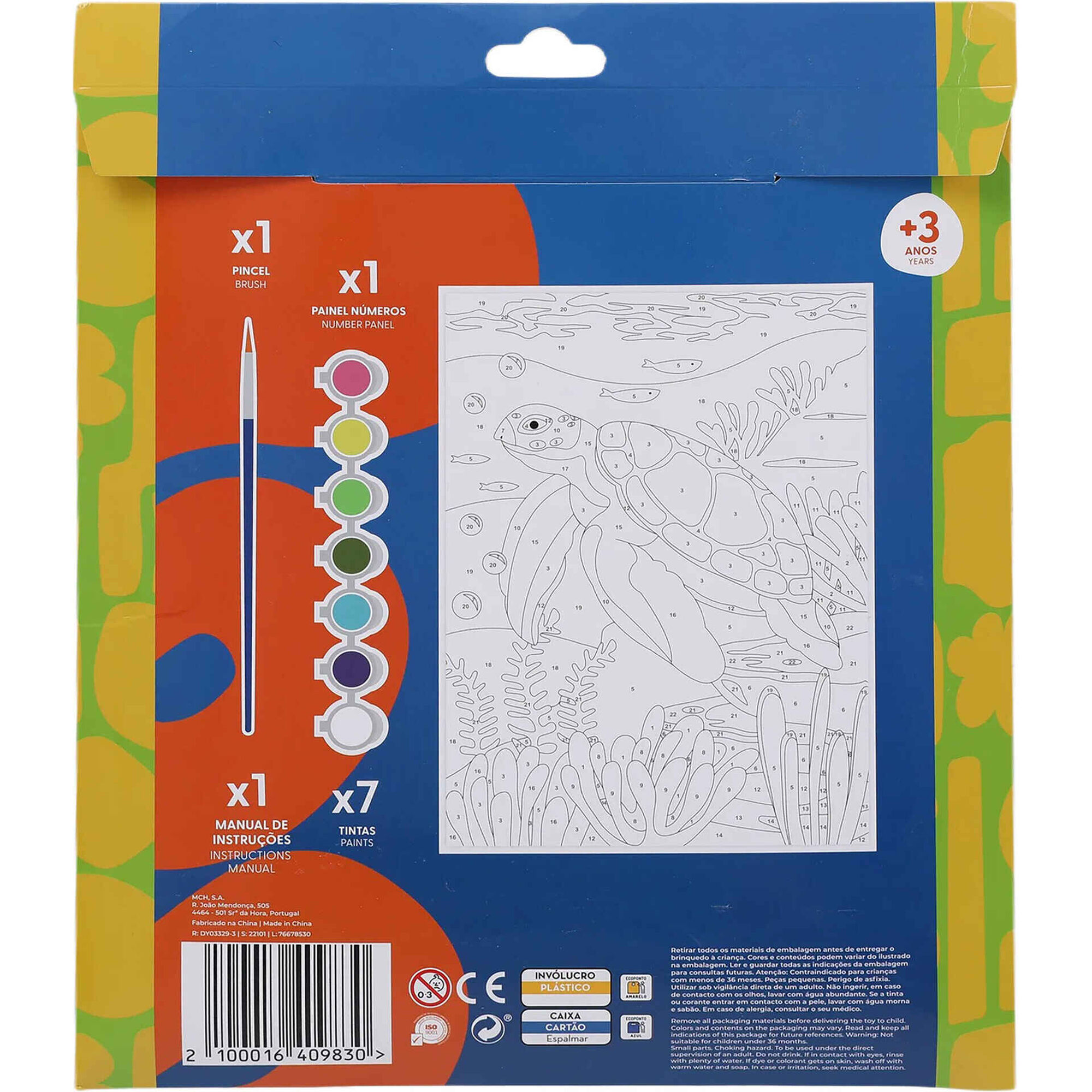 Kit de  por N&uacute;meros com Aguarelas (v&aacute;rios modelos) Pintura