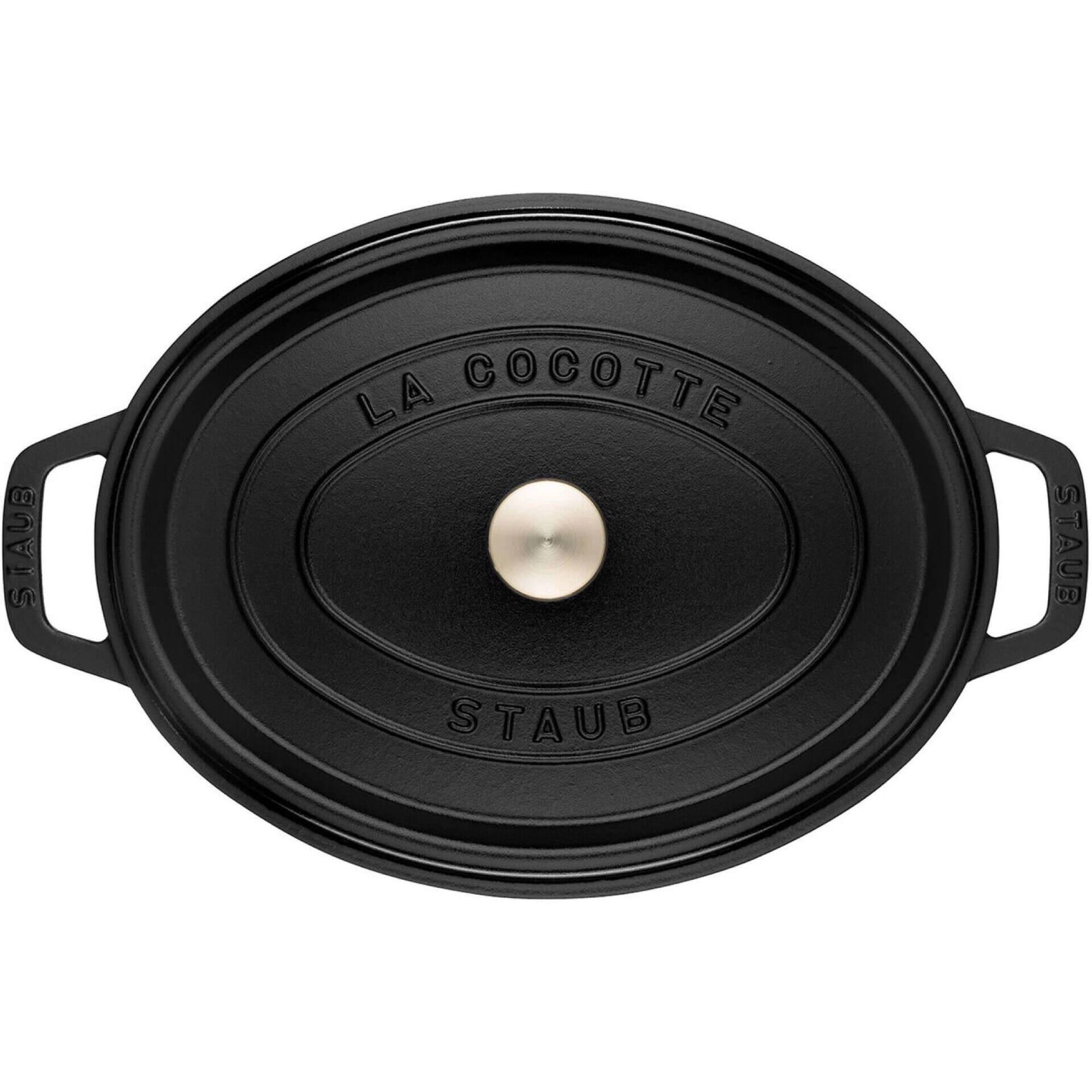 Ca&ccedil;arola Oval Ferro Fundido 27cm Preta Staub