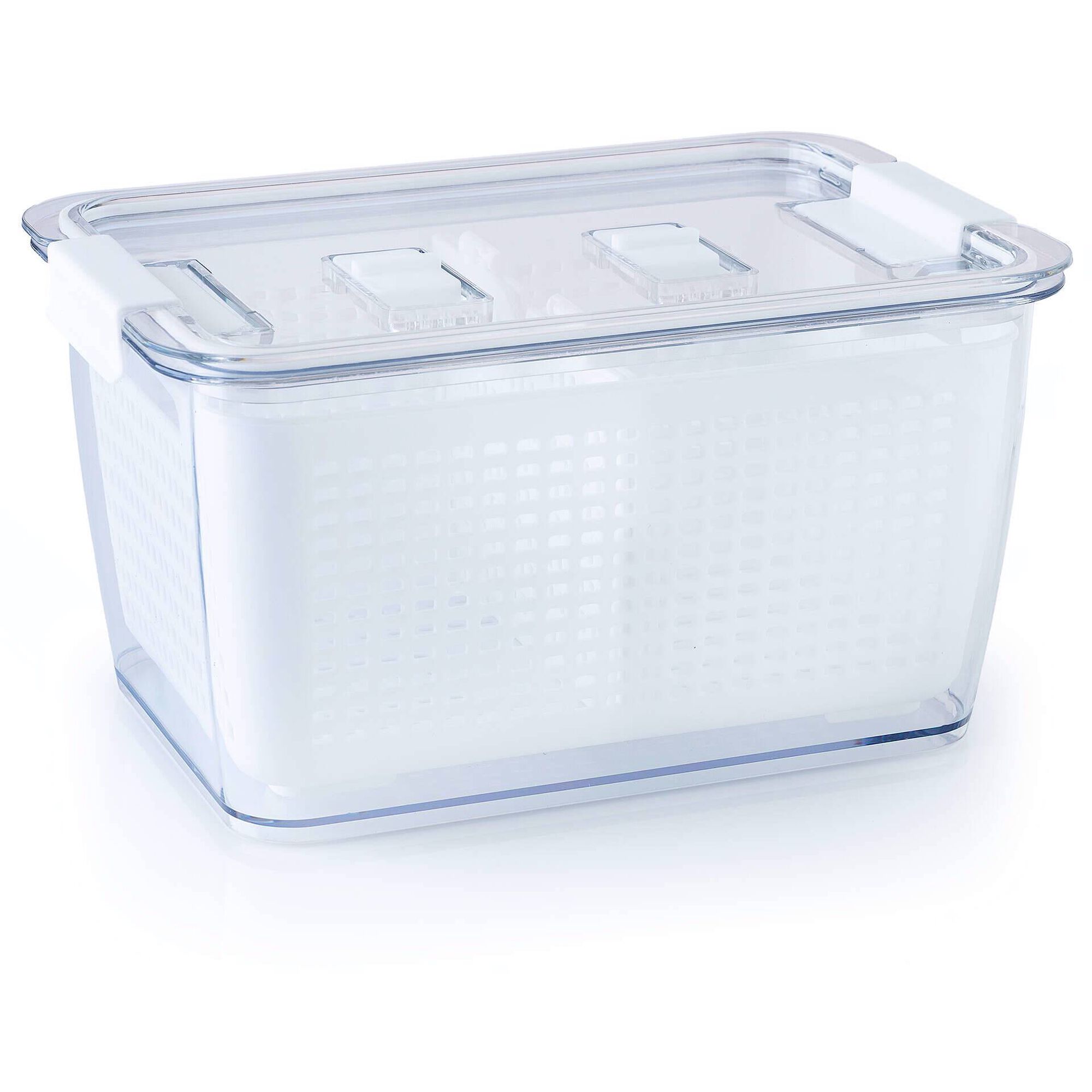 Cesto Organiza&ccedil;&atilde;o 26x16,5x13,5cm com Escorredor e Lock Kasa