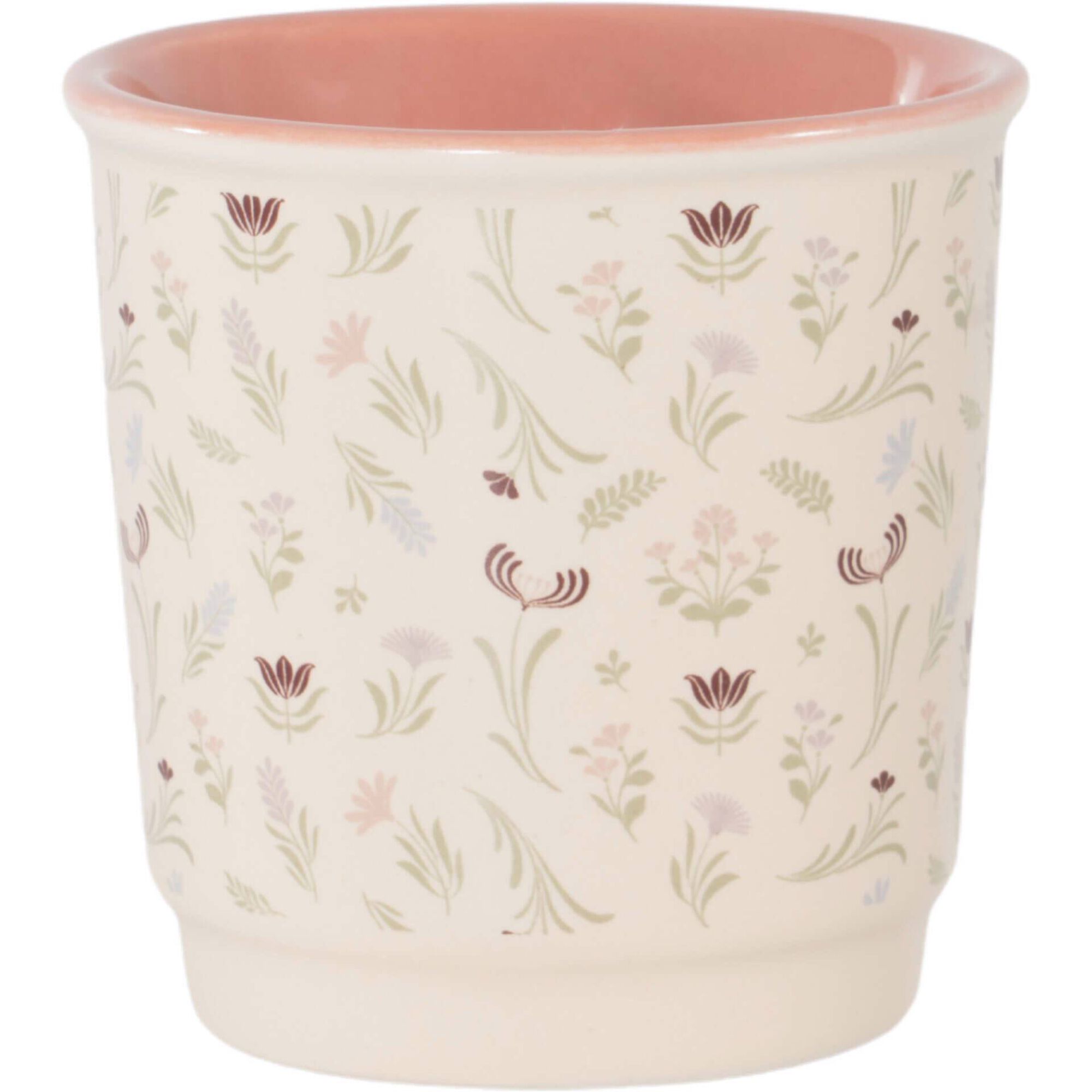 Copo Café 80ml Rosa Flores