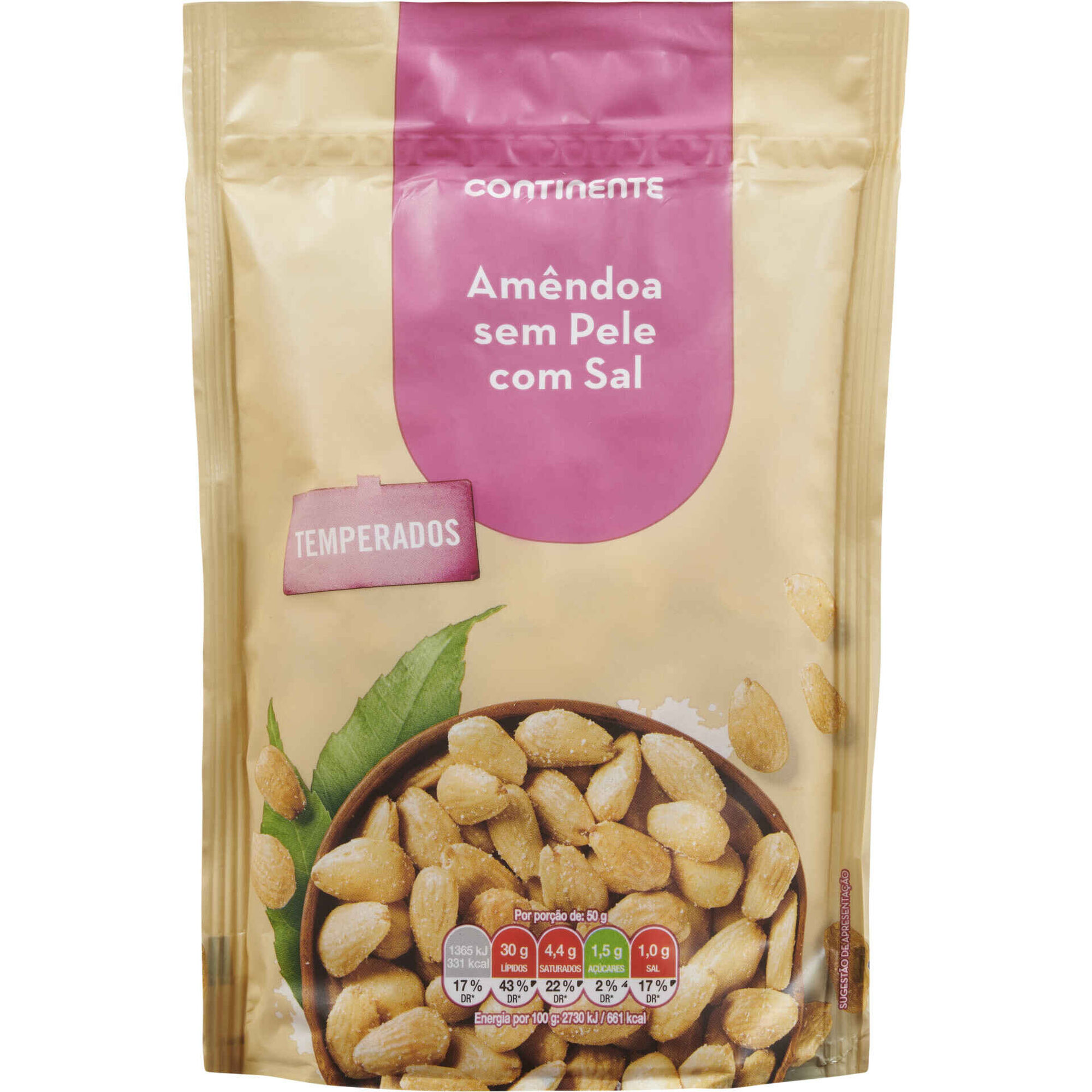 Miolo de Amêndoa sem Pele com Sal