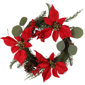 Coroa Poinsetia 35cm