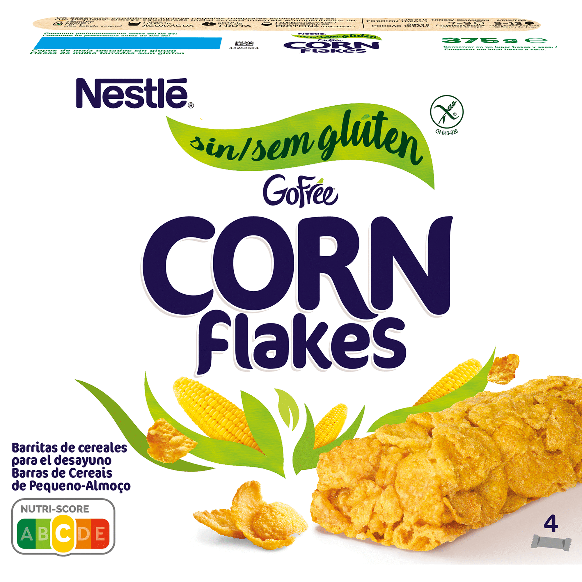 Barras de Cereais Go Free Corn Flakes sem Gl&uacute;ten Nestl&eacute;