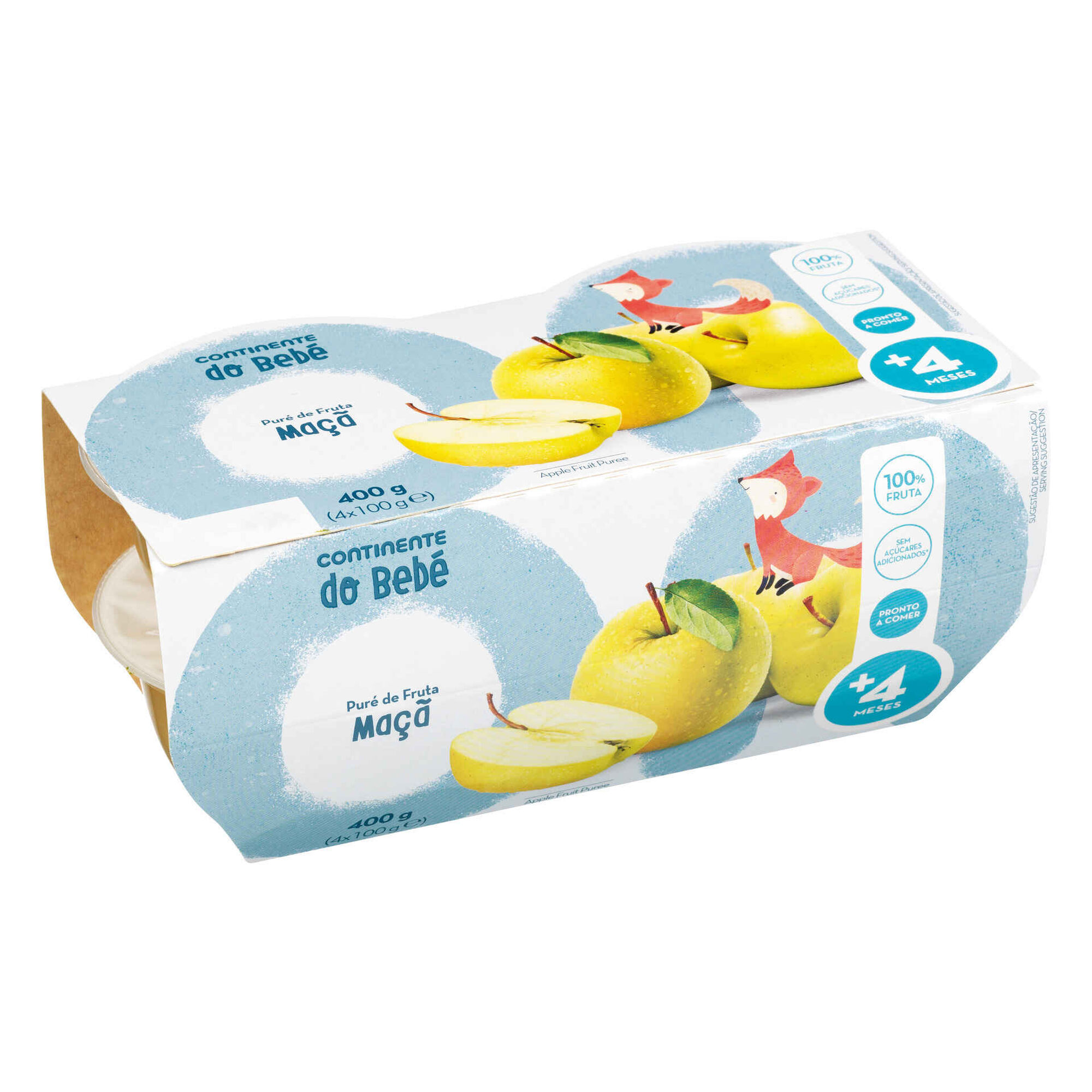 Puré de Fruta de Maçã +4M
