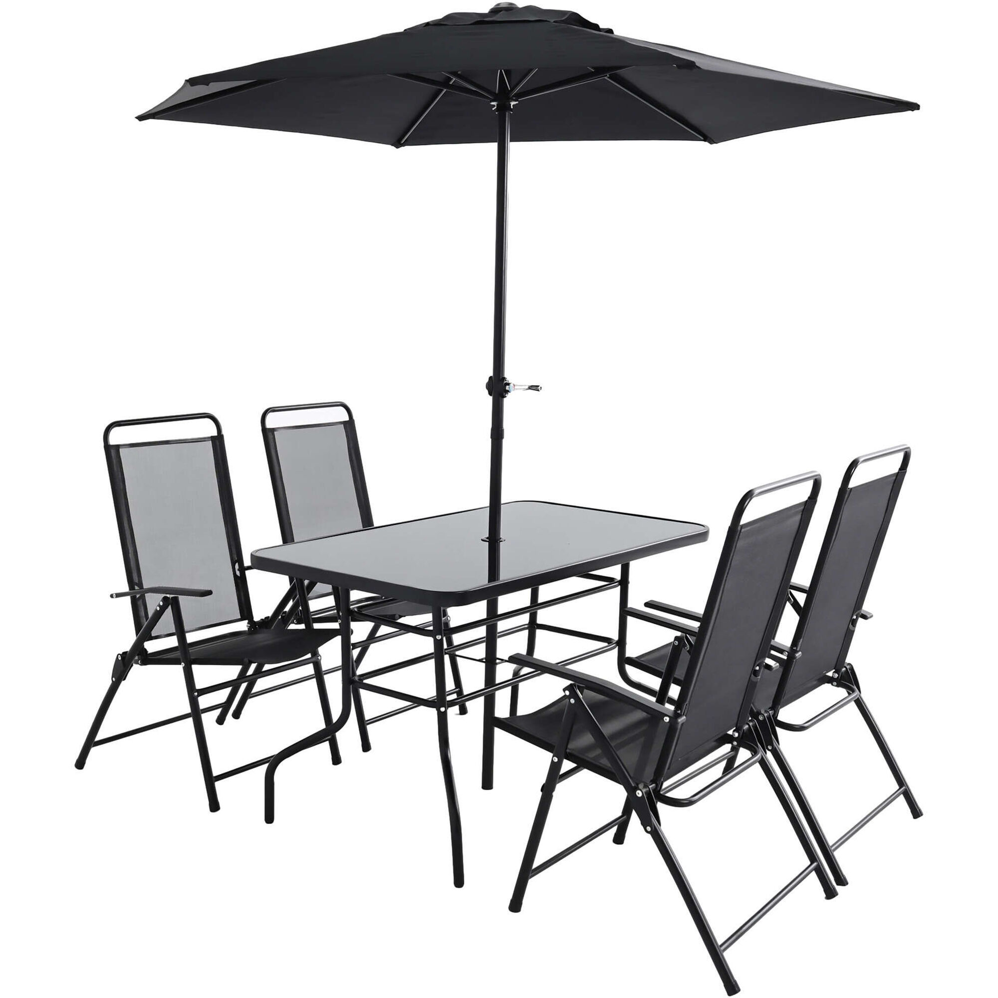 Conjunto de Refeição Mesa 4 Cadeiras e Guarda-sol Albufeira II