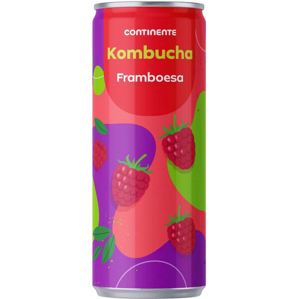 Bebida em Lata Kombucha Framboesa Continente