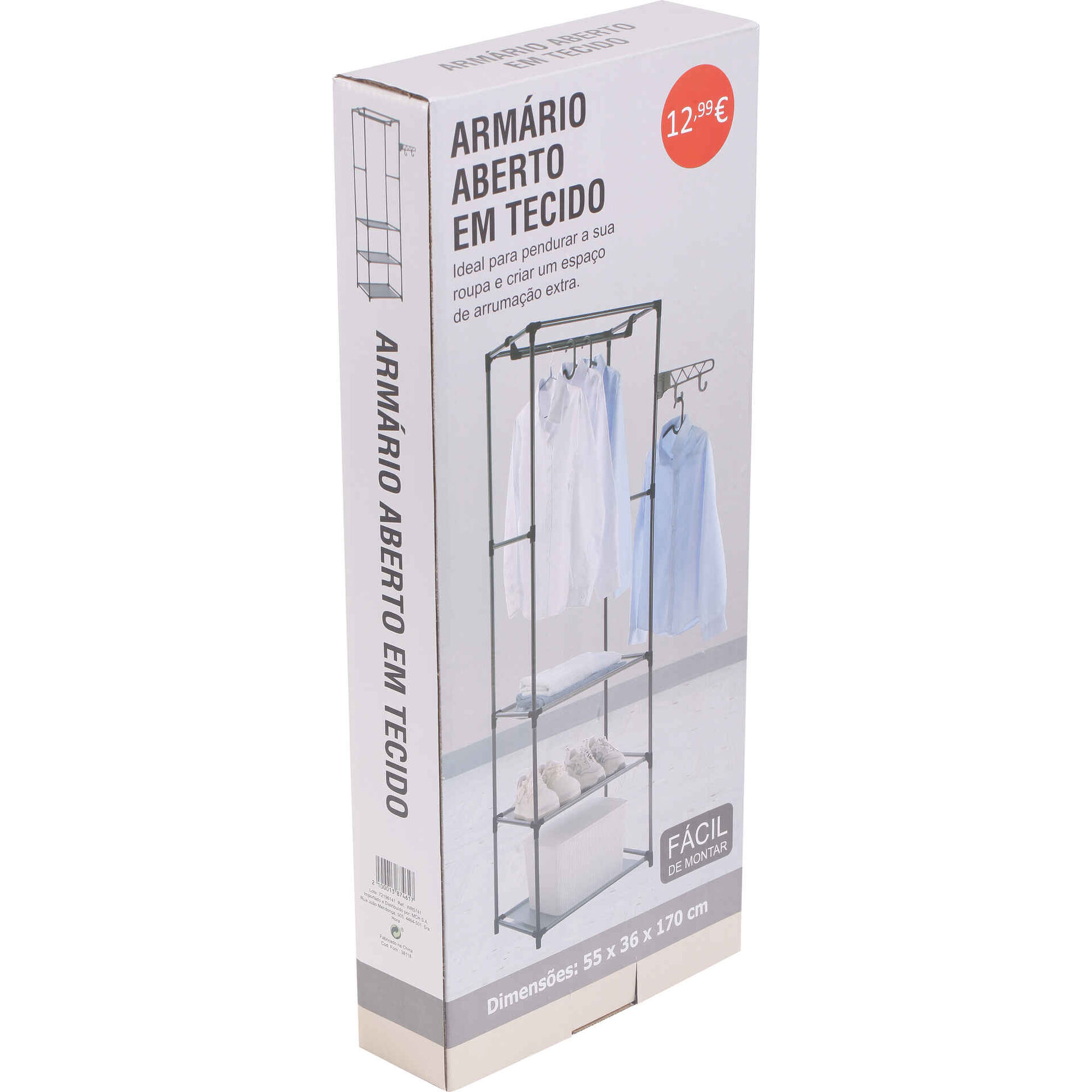 Arm&aacute;rio Aberto em Tecido Bazar&atilde;o