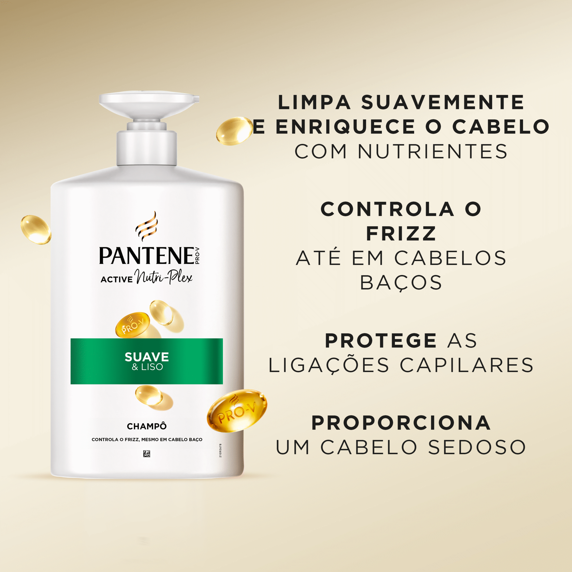 Champ&ocirc; Pro-V Active Nutri-Plex Suave e Liso Pantene