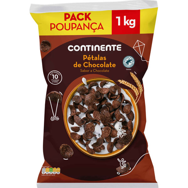 Cereais Pétalas de Chocolate Pack Poupança Continente