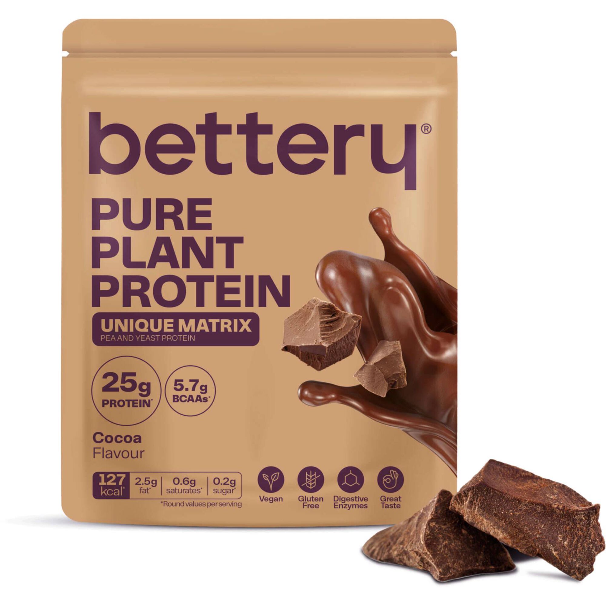 Prote&iacute;na Vegetal em P&oacute; Chocolate sem Gl&uacute;ten Bettery