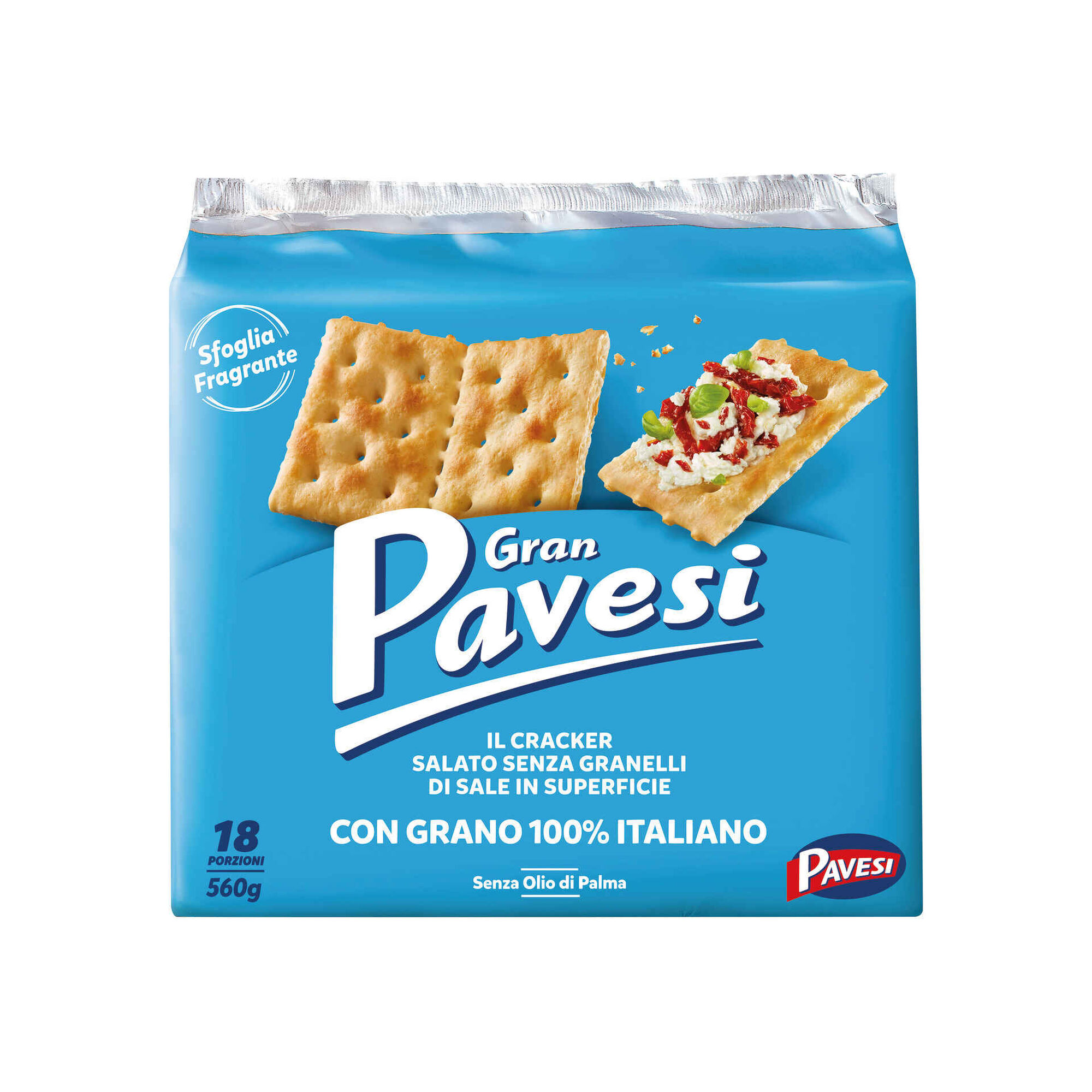 Bolachas Crackers sem Sal na Superfície
