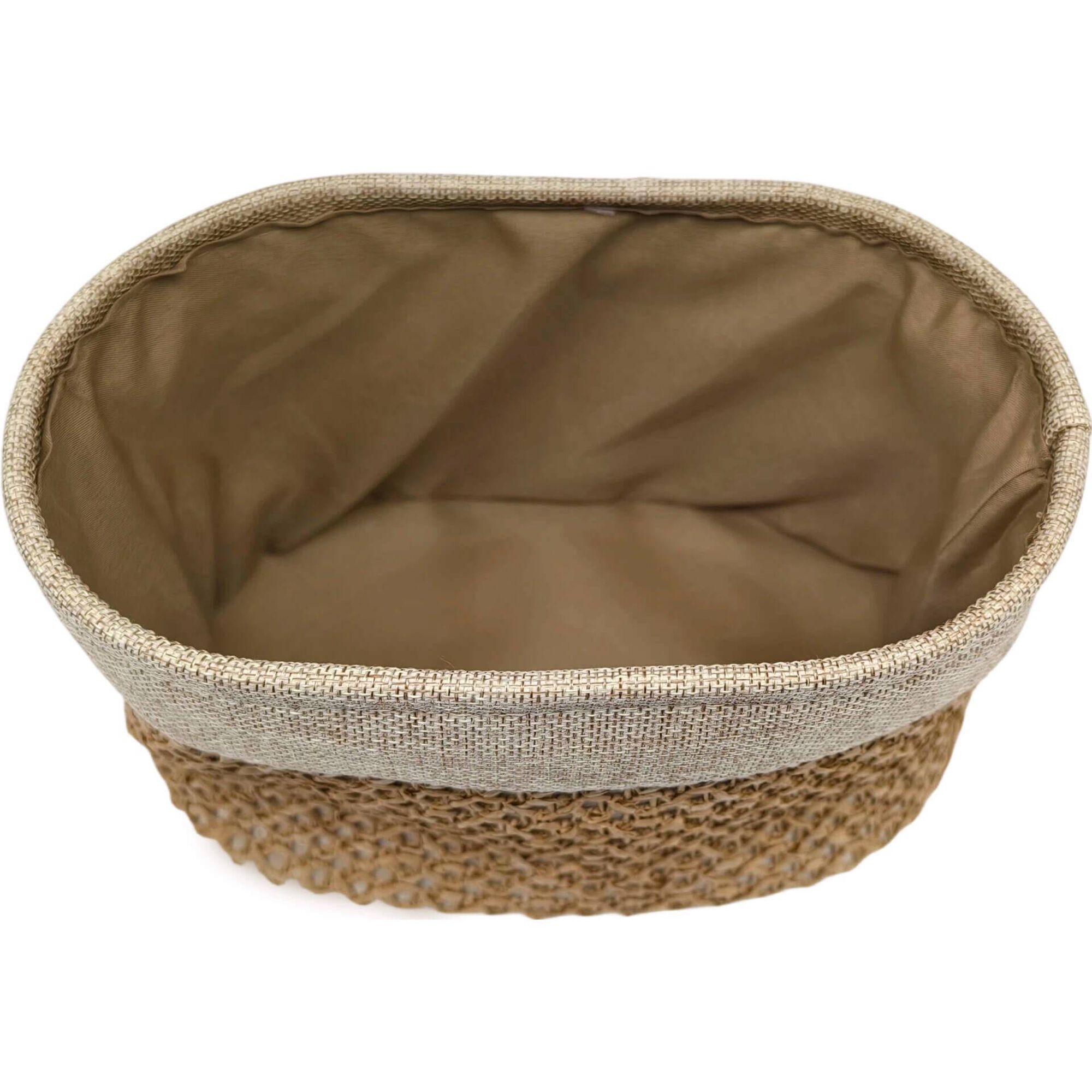 Cesto Oval R&aacute;fia Bege Kasa